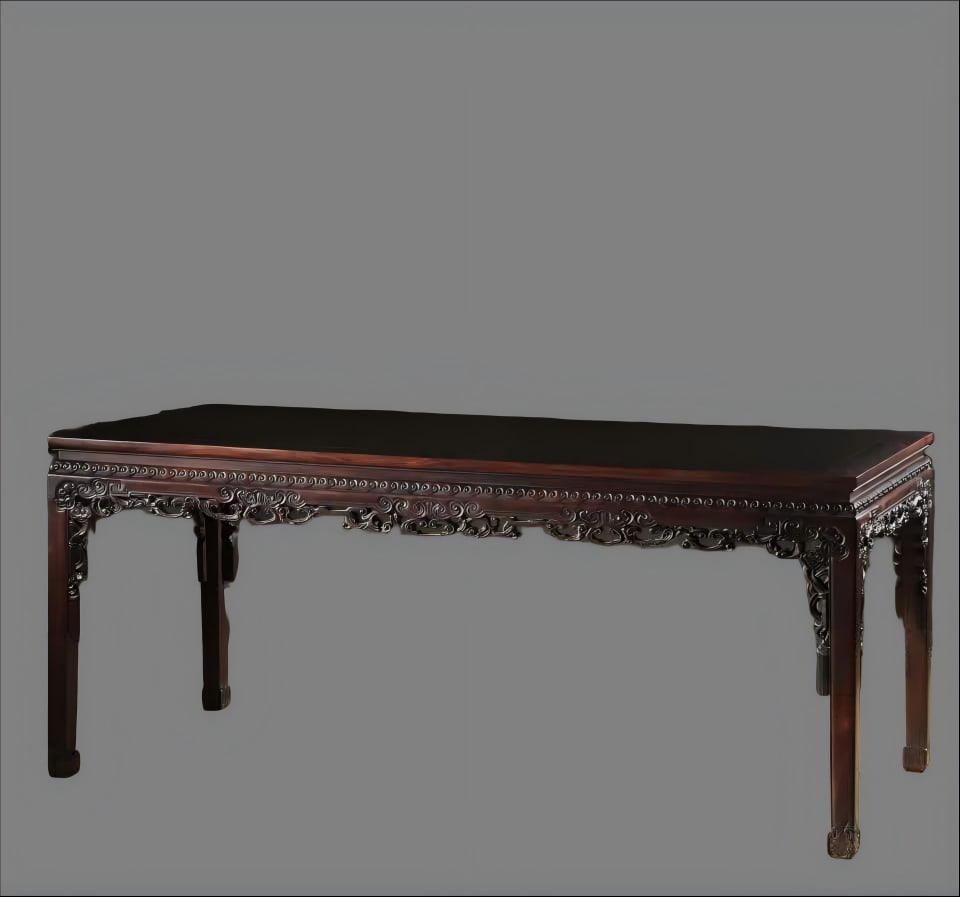 A large painting case with a red sandalwood hollow ruyi pattern: Qing Dynasty rosewood hollow ruyi pattern large painting case SIZE: L:192cm W:82cm H:83cm (The Dimensions Of All Batches Are Manually Measured.If You Need More Detailed Information, Please Contact