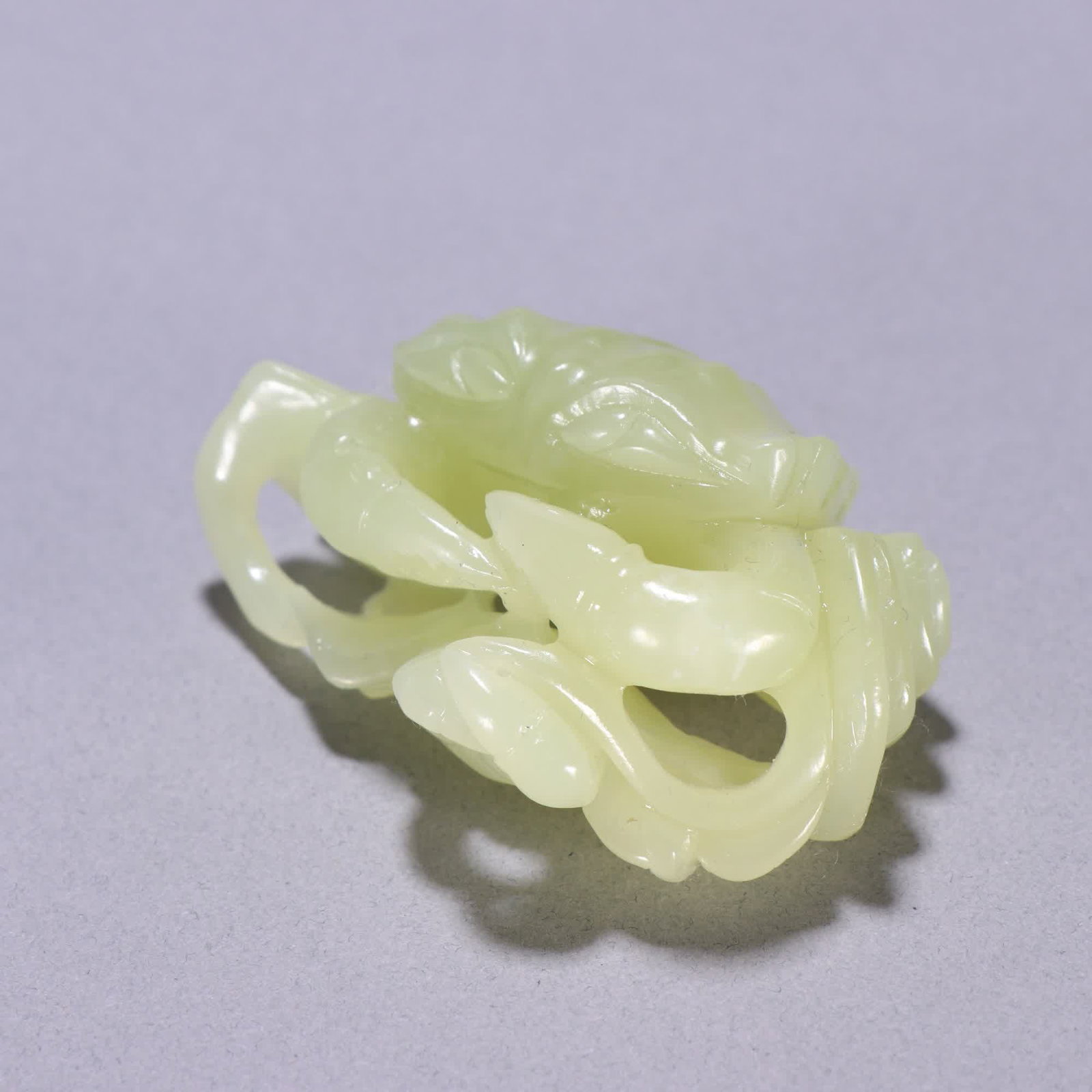 A Qing Dynasty Hetian topaz Bafang Laicai carving: Qing Dynasty Hetian topaz eight directions to come to the wealth carvings SIZE: W:6.6cm H:3.3cm W:80g (The Dimensions Of All Batches Are Manually Measured.If You Need More Detailed Information, Please