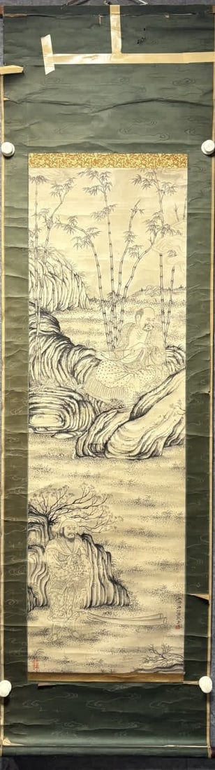 A landscape painting by Shi Tao: Shi Tao's landscape paintings SIZE: Painting core133x42cm (The Dimensions Of All Batches Are Manually Measured.If You Need More Detailed Information, Please Contact Our Customer Service Before