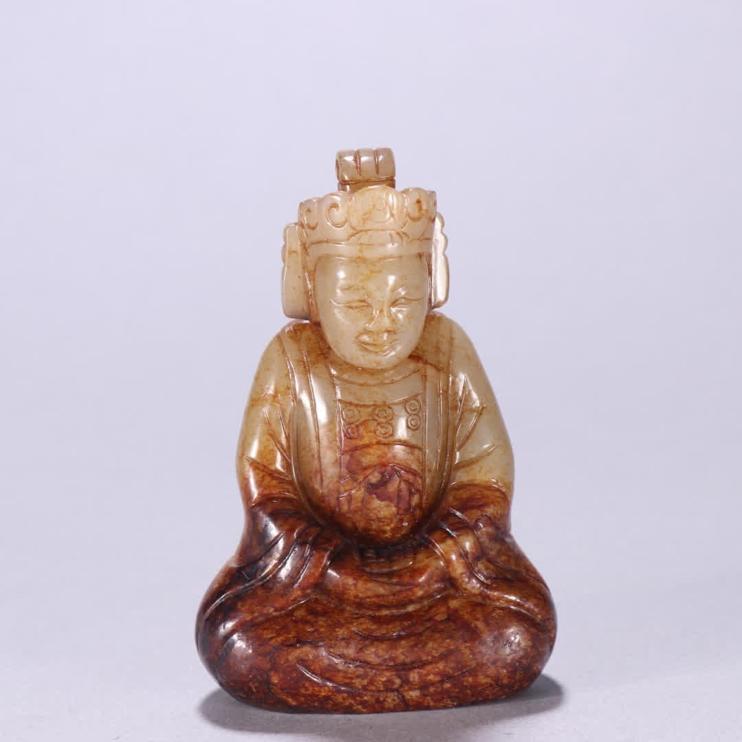 A Han Dynasty Hetian jade Buddha (1 of 9)