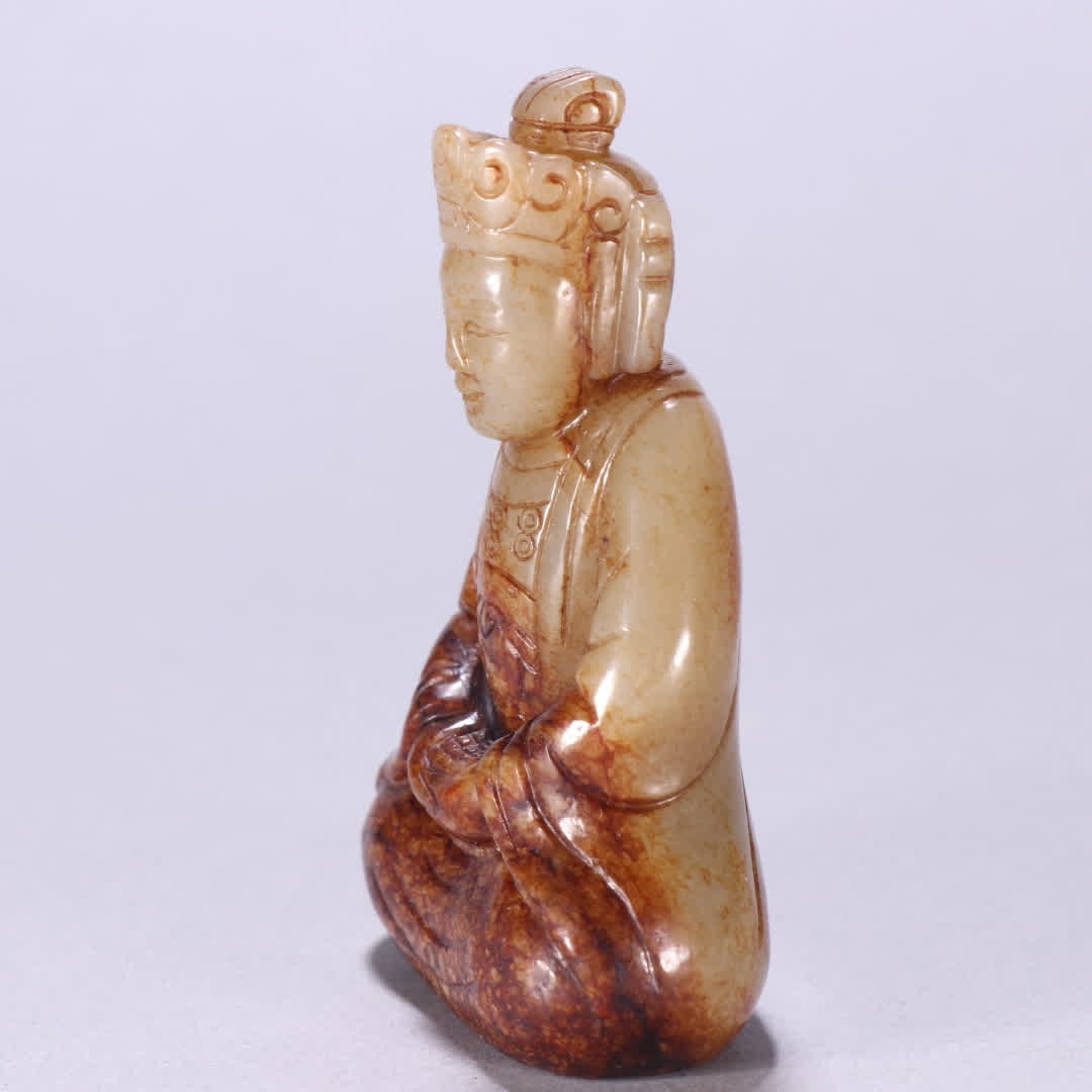 A Han Dynasty Hetian jade Buddha - 4