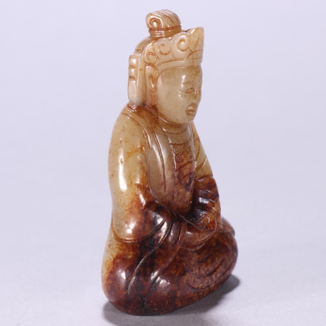 A Han Dynasty Hetian jade Buddha - 8