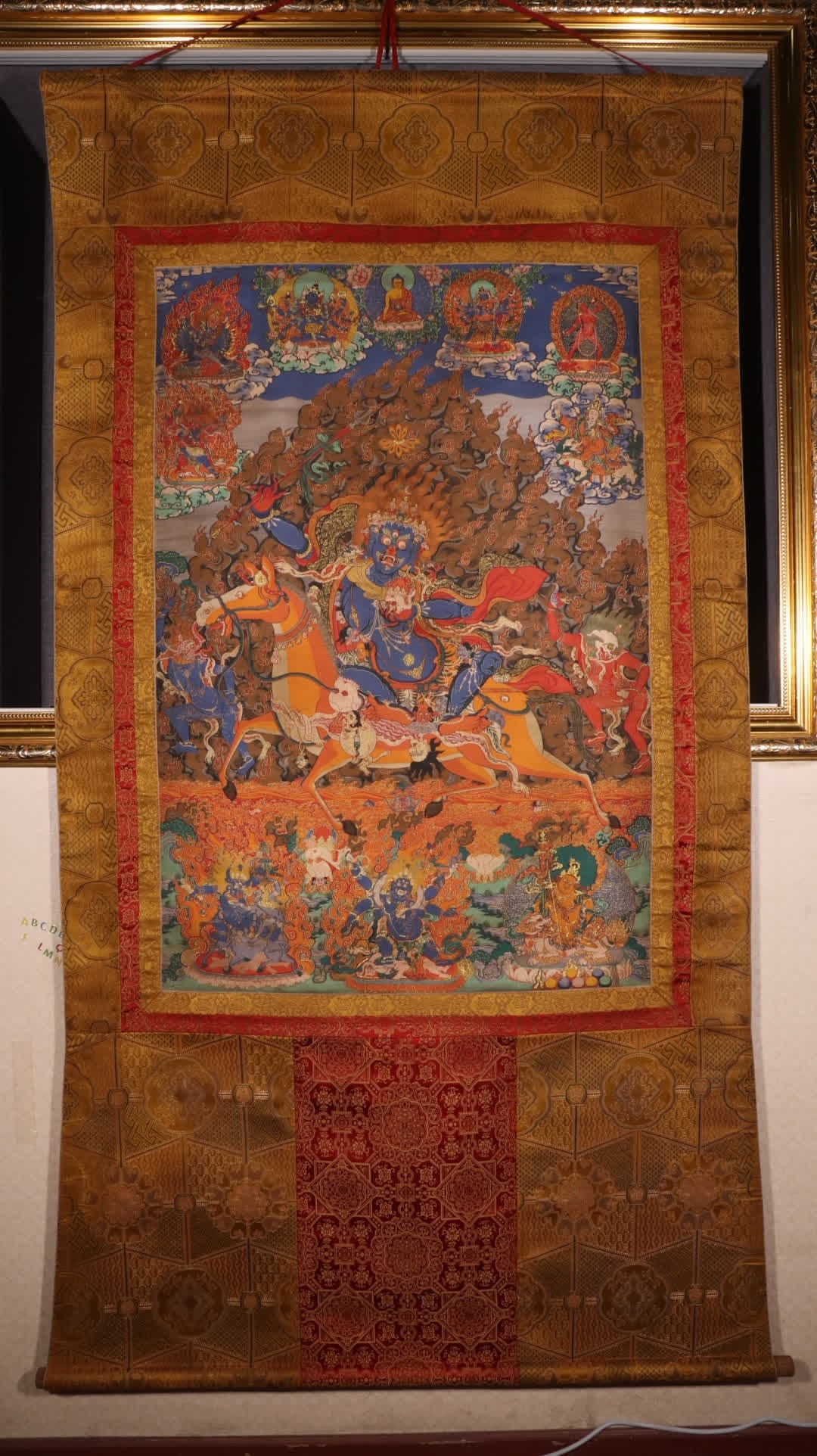 A Qing Dynasty auspicious Tianmu thangka (1 of 9)