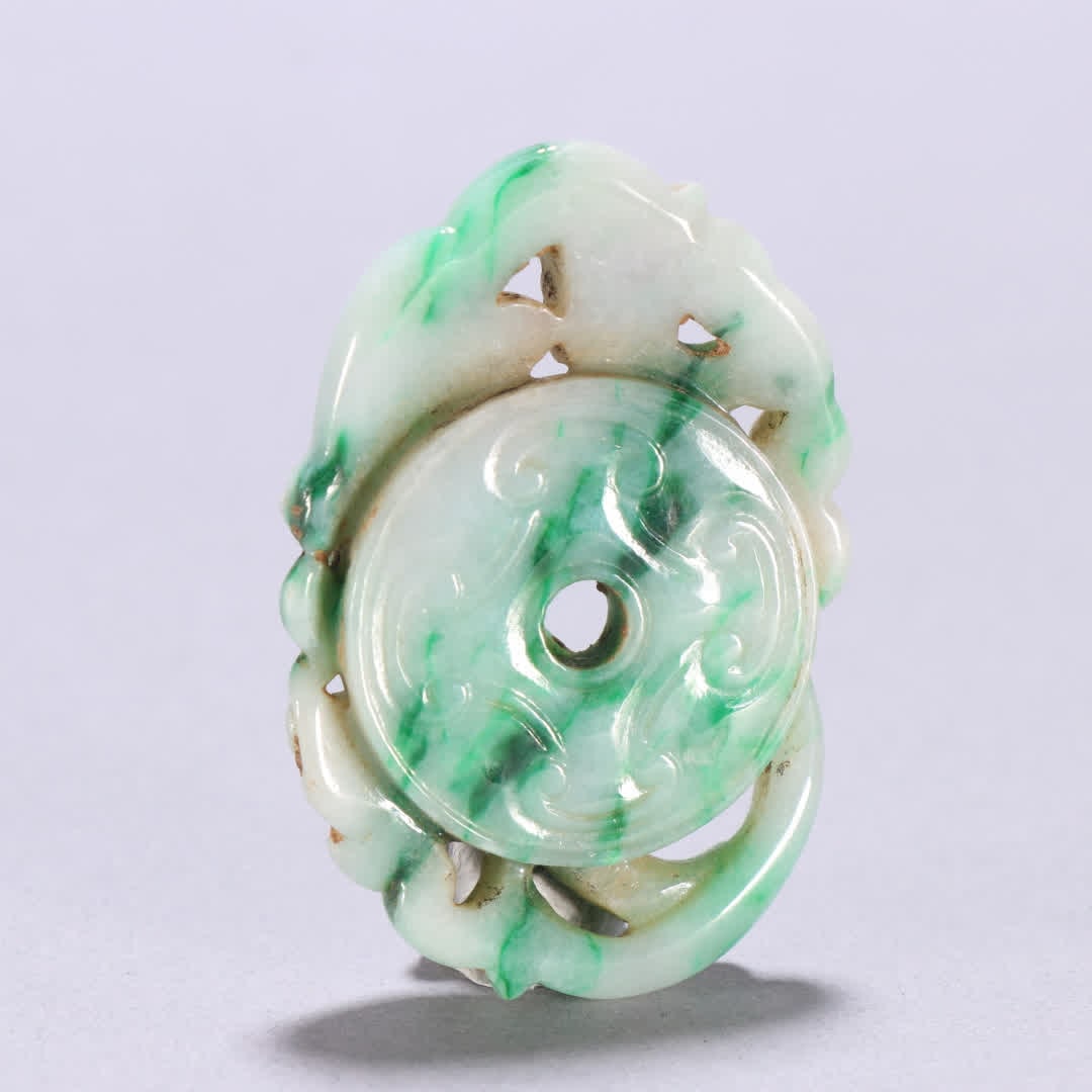 A Qing Dynasty jade dragon pattern pendant - 5