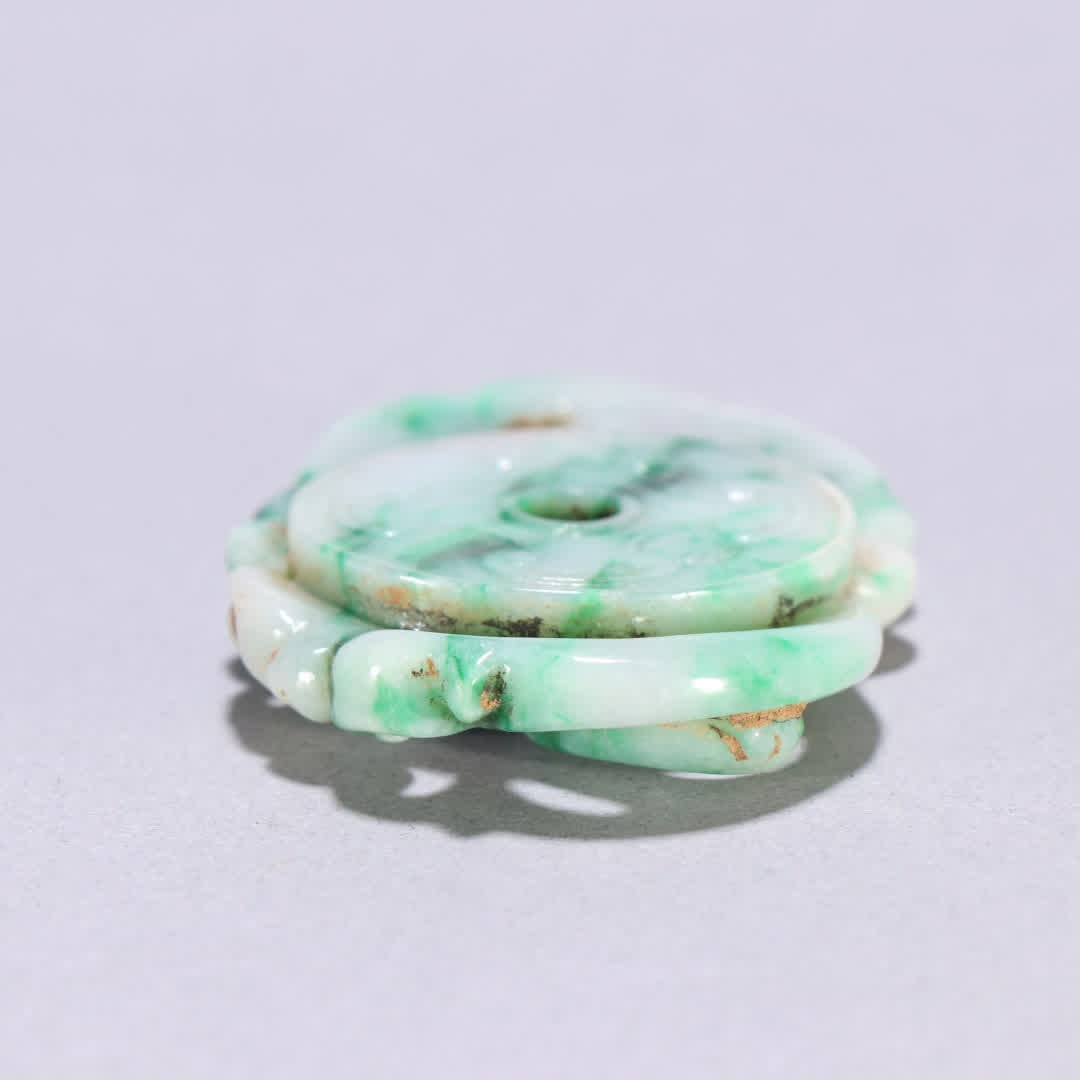 A Qing Dynasty jade dragon pattern pendant - 8