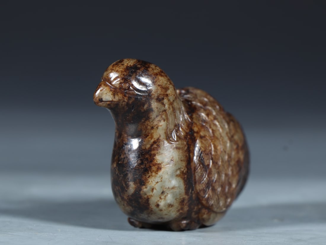 An Exquisite White Jade Bird Ornament - 3