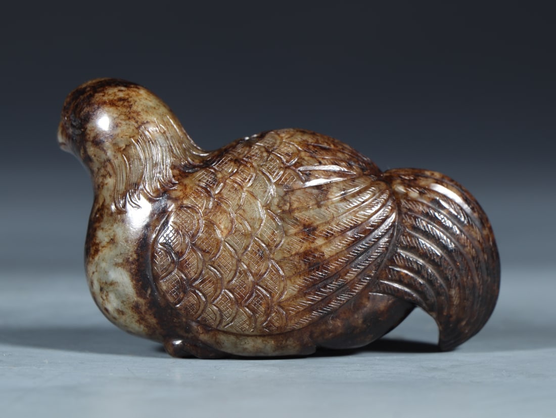 An Exquisite White Jade Bird Ornament - 4