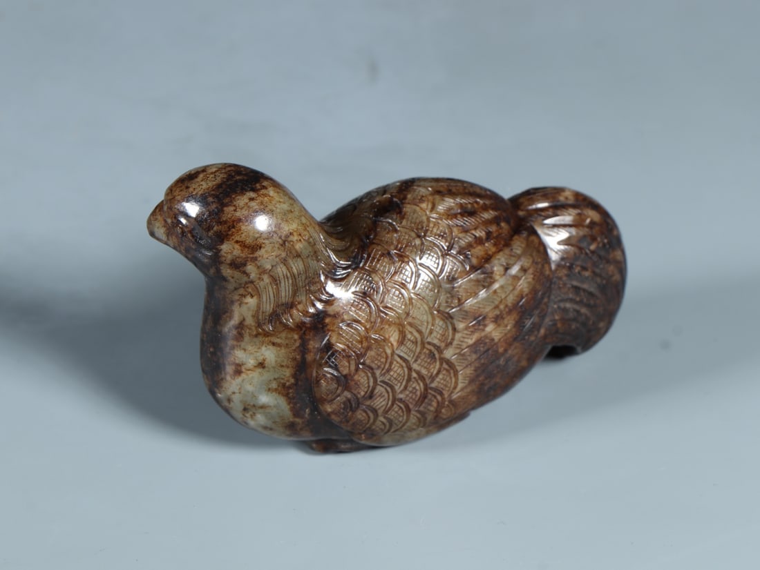 An Exquisite White Jade Bird Ornament - 8
