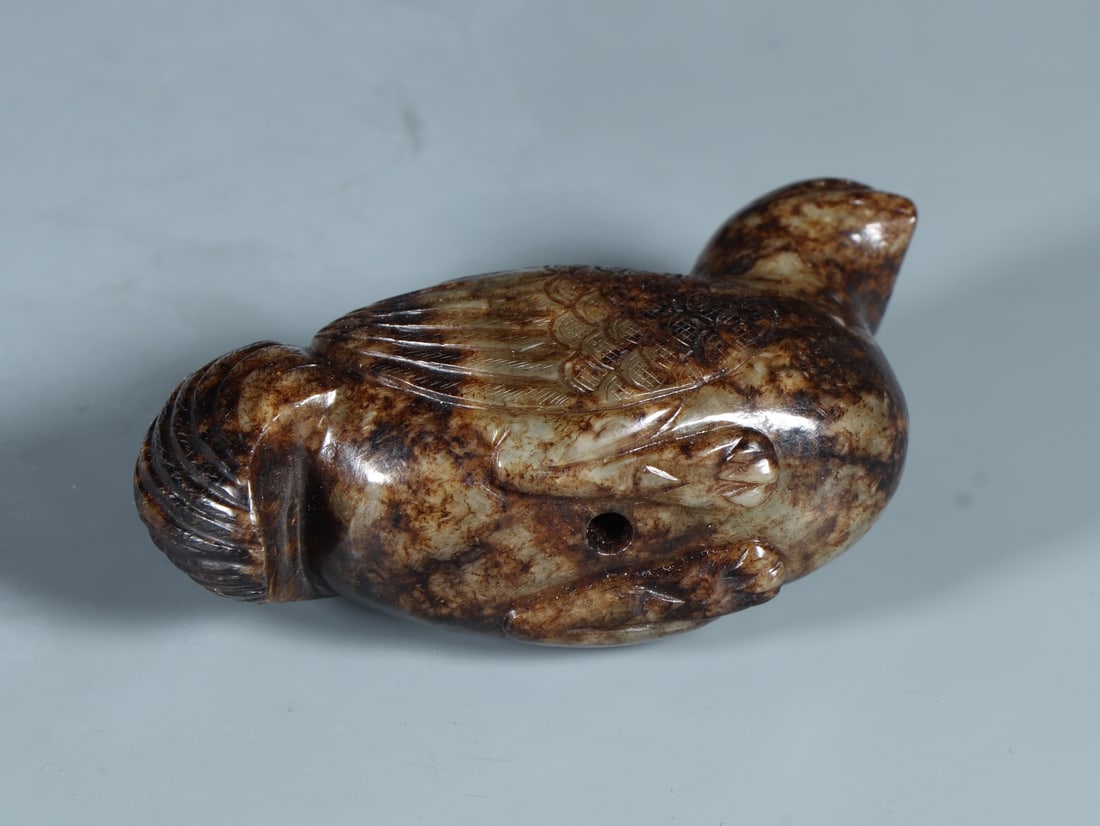 An Exquisite White Jade Bird Ornament - 9