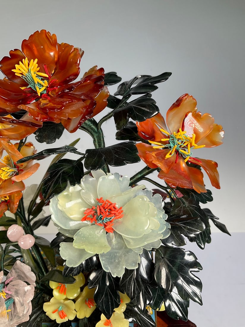 An Exquisite Cloisonne Flower Pattern Bonsai - 2