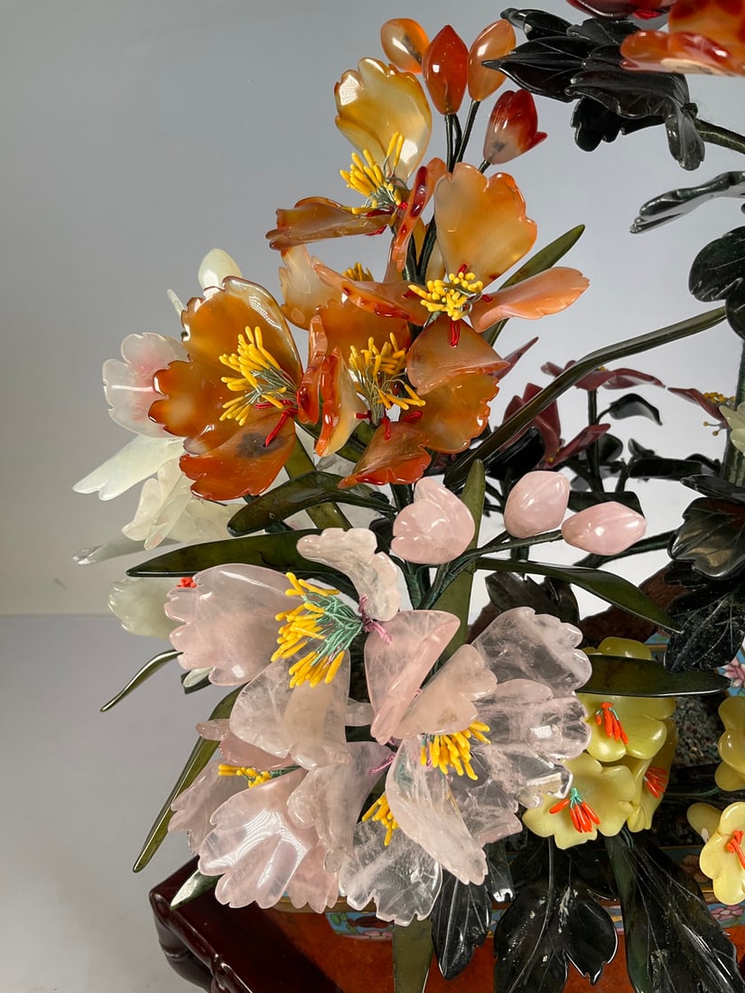 An Exquisite Cloisonne Flower Pattern Bonsai - 3