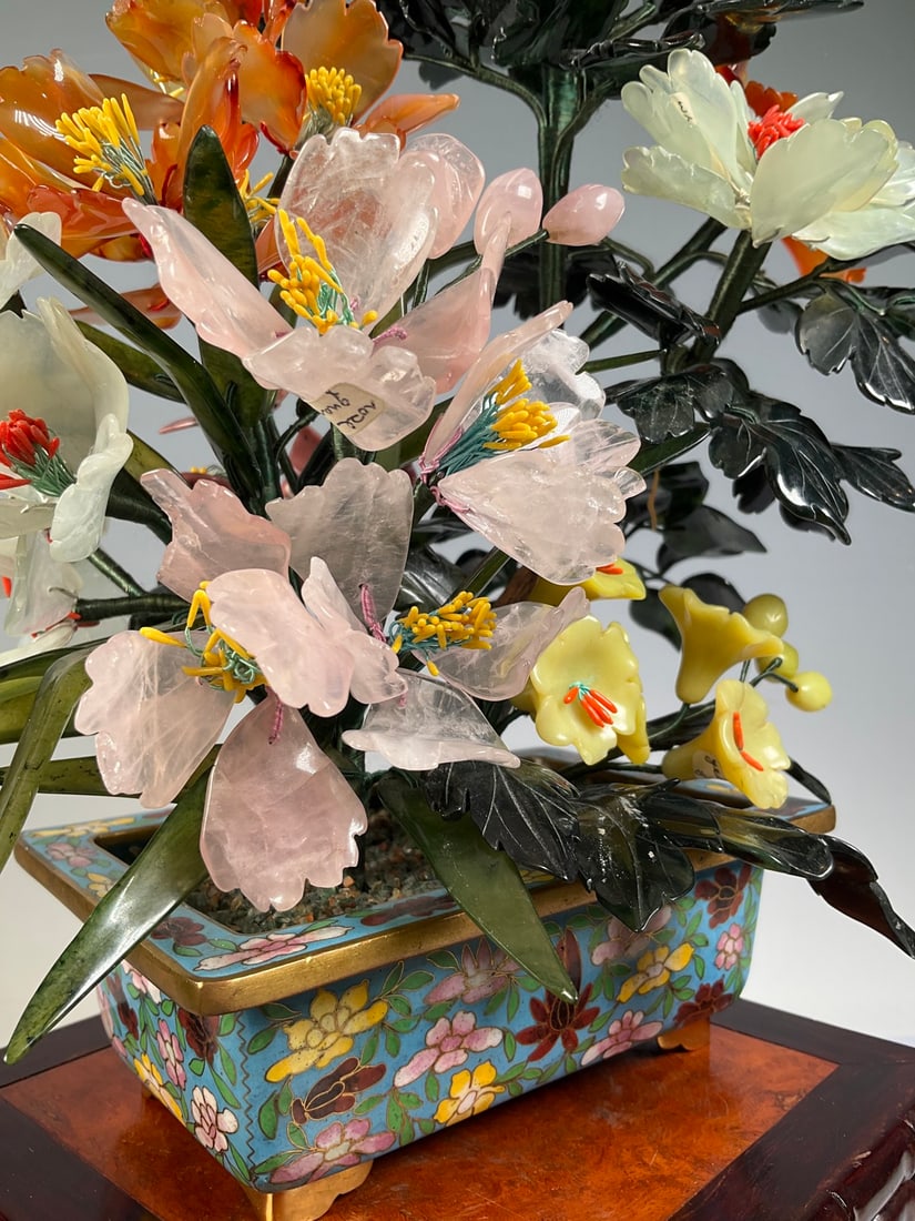 An Exquisite Cloisonne Flower Pattern Bonsai - 5