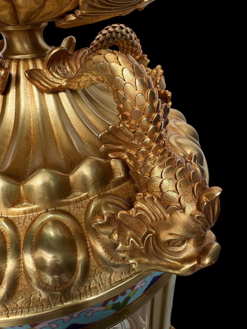 An Exquisite Gilt Bronze ainted Enamel Figure Pattern Clock - 7