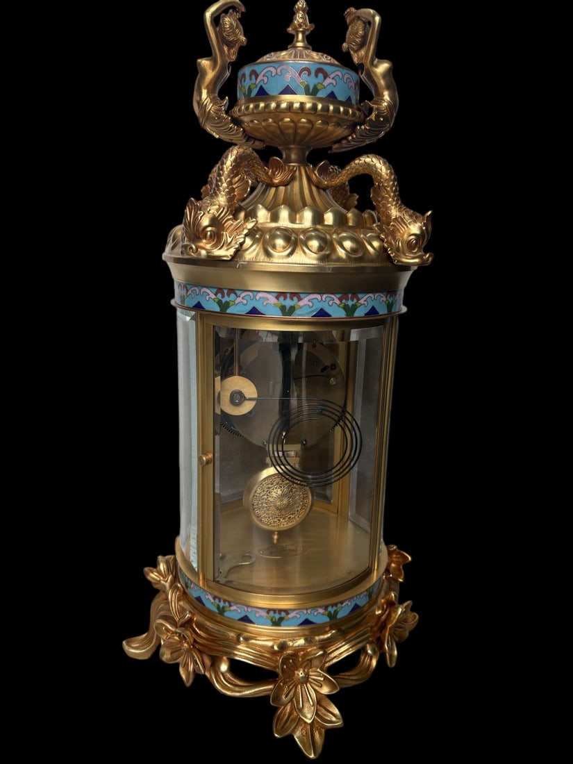 An Exquisite Gilt Bronze ainted Enamel Figure Pattern Clock - 8