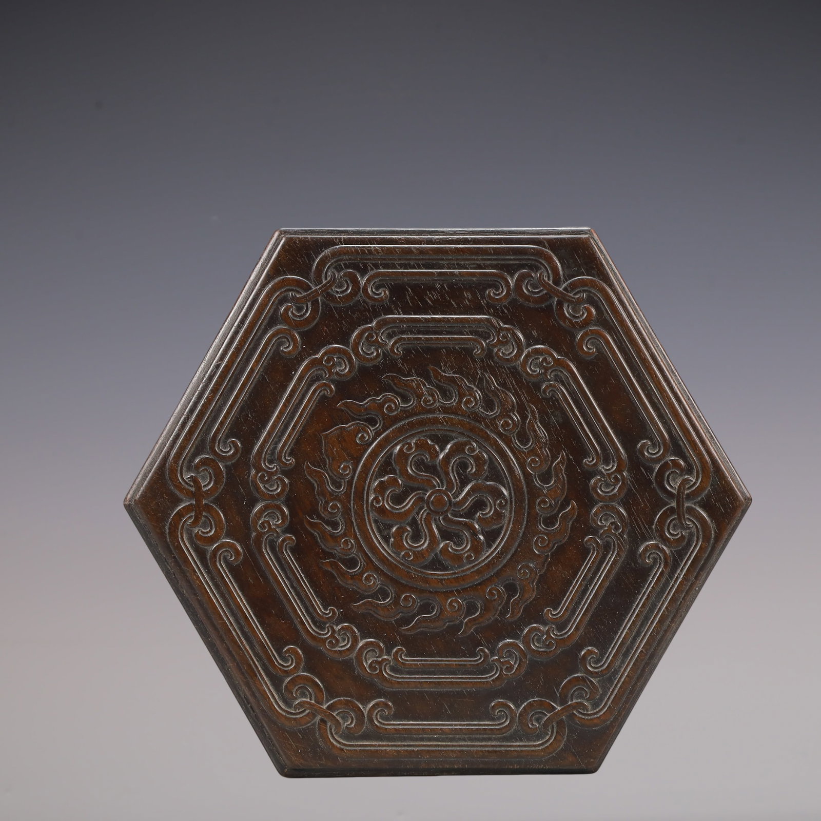 A Exquisite Zitanwood Lotus Pattern Box - 8