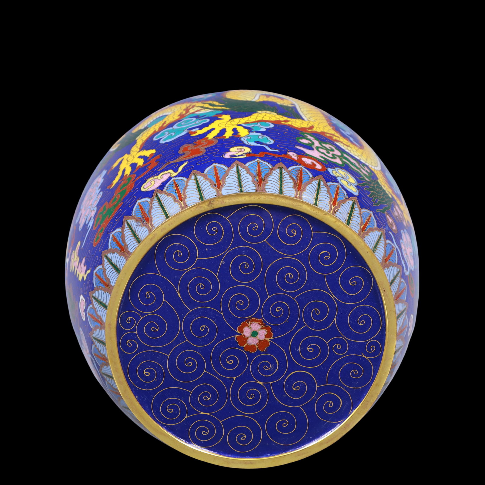 A Pair of Exquisite Cloisonne Auspicious Cloud Pattern Dragon Pattern Jar - 13