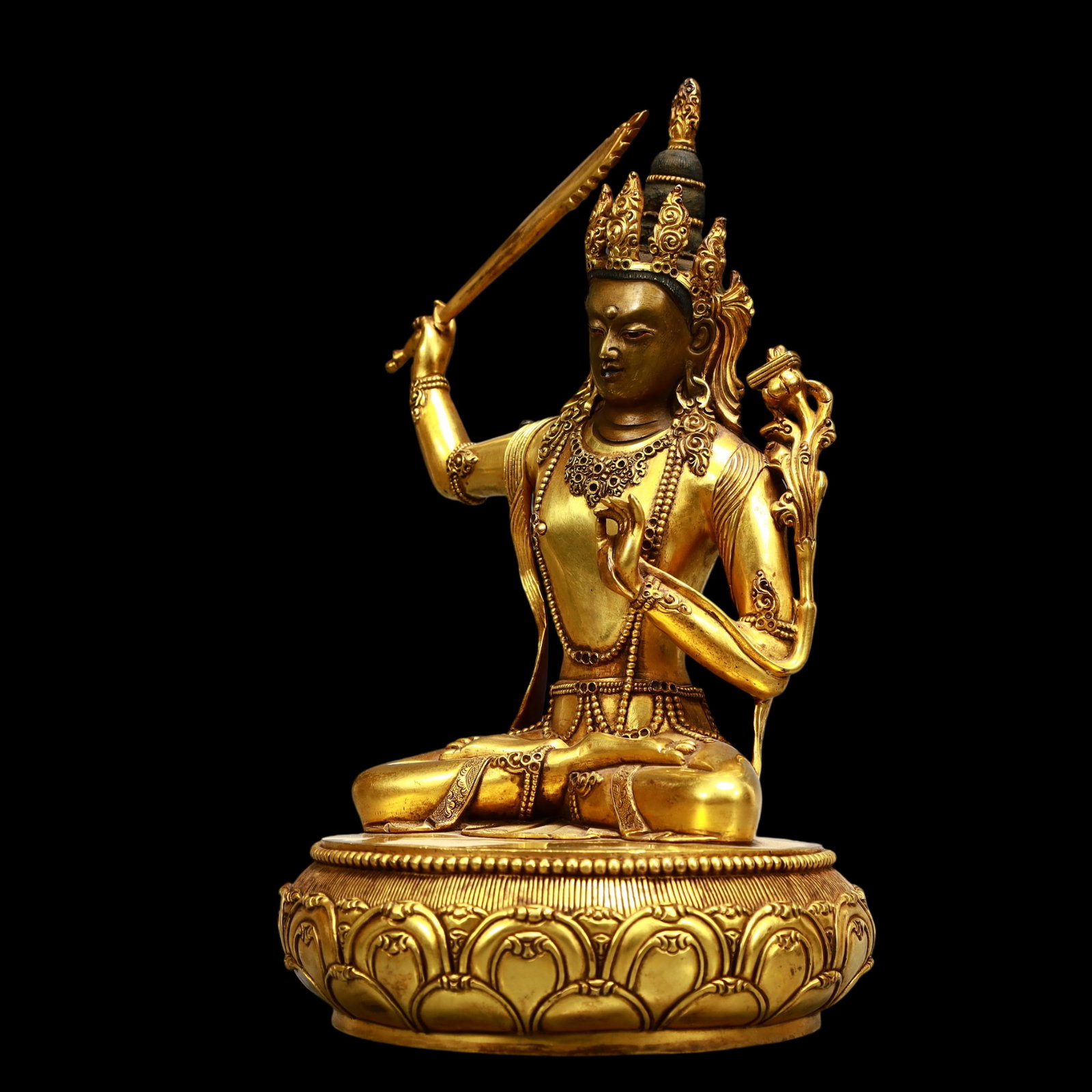 A Exquisite Gilt Bronze Buddha statue - 3
