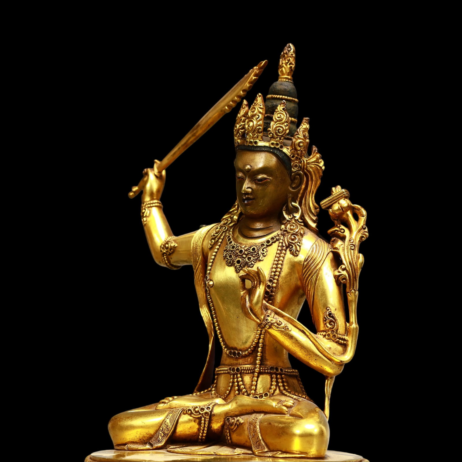 A Exquisite Gilt Bronze Buddha statue - 4