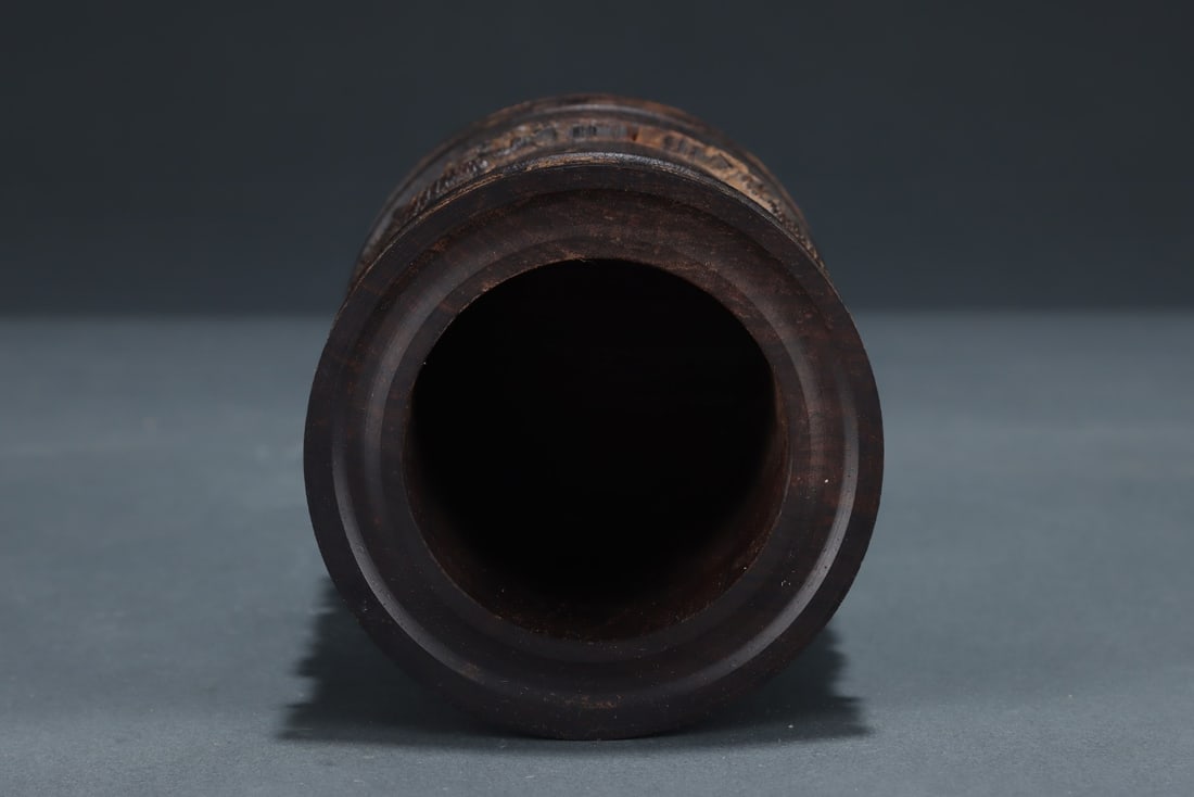 An Exquisite Eaglewood Auspicious Beast Pattern Brush Pot - 7