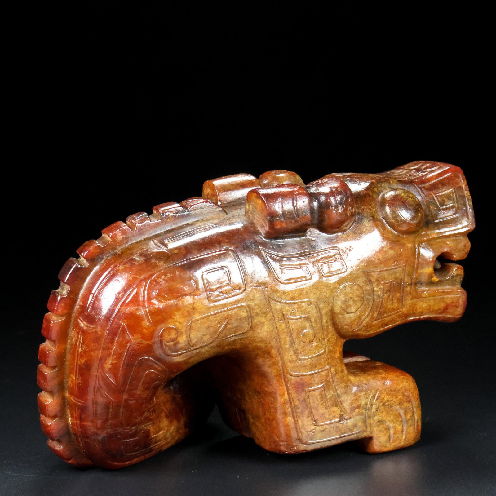 An Exquisite White Jade Dragon Ornament - 7