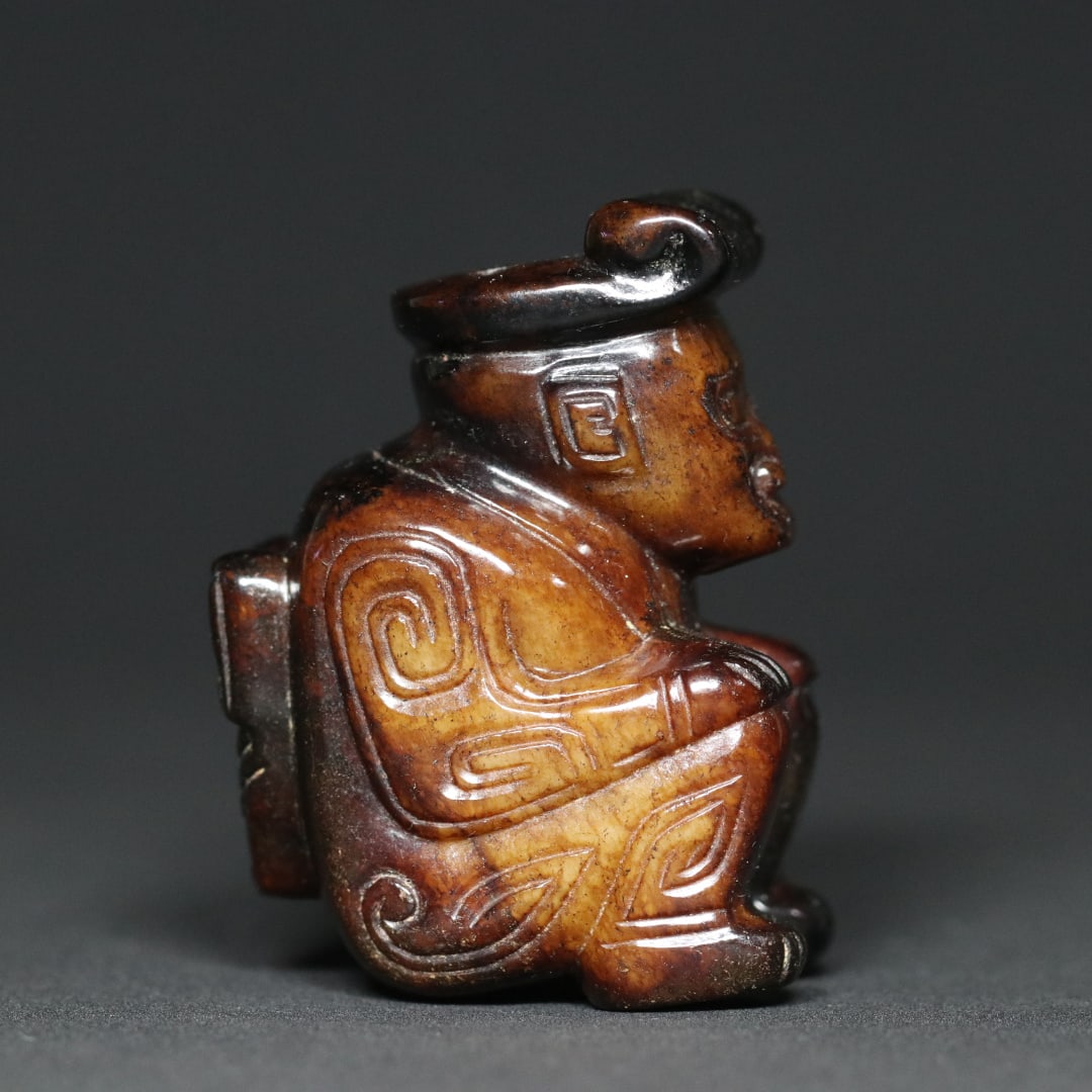 An Exquisite White Jade Figure Pendant - 5
