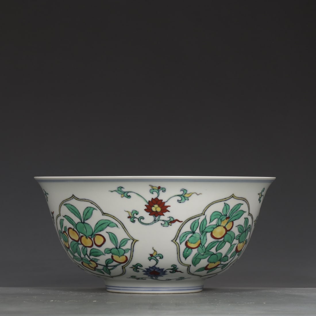 An Exquisite Doucai Flower and Fruit Pattern Bowl - 6