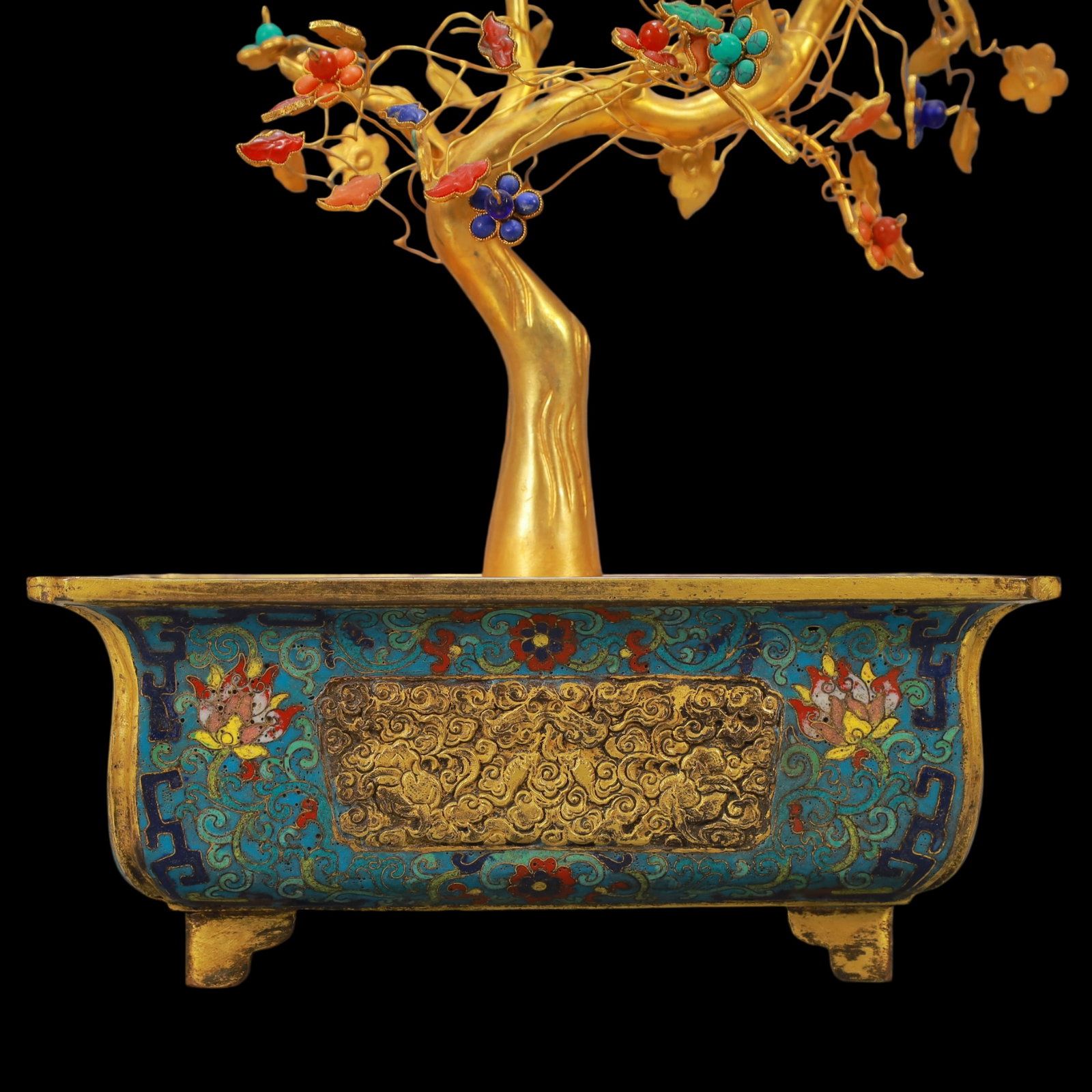 A Exquisite Cloisonne Lotus Pattern Ornament - 3