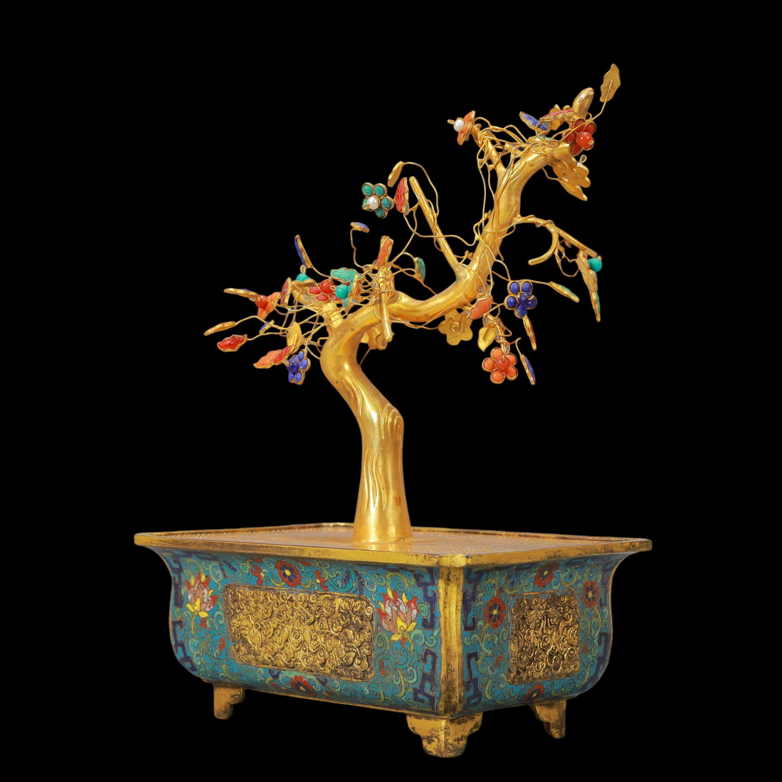 A Exquisite Cloisonne Lotus Pattern Ornament - 4