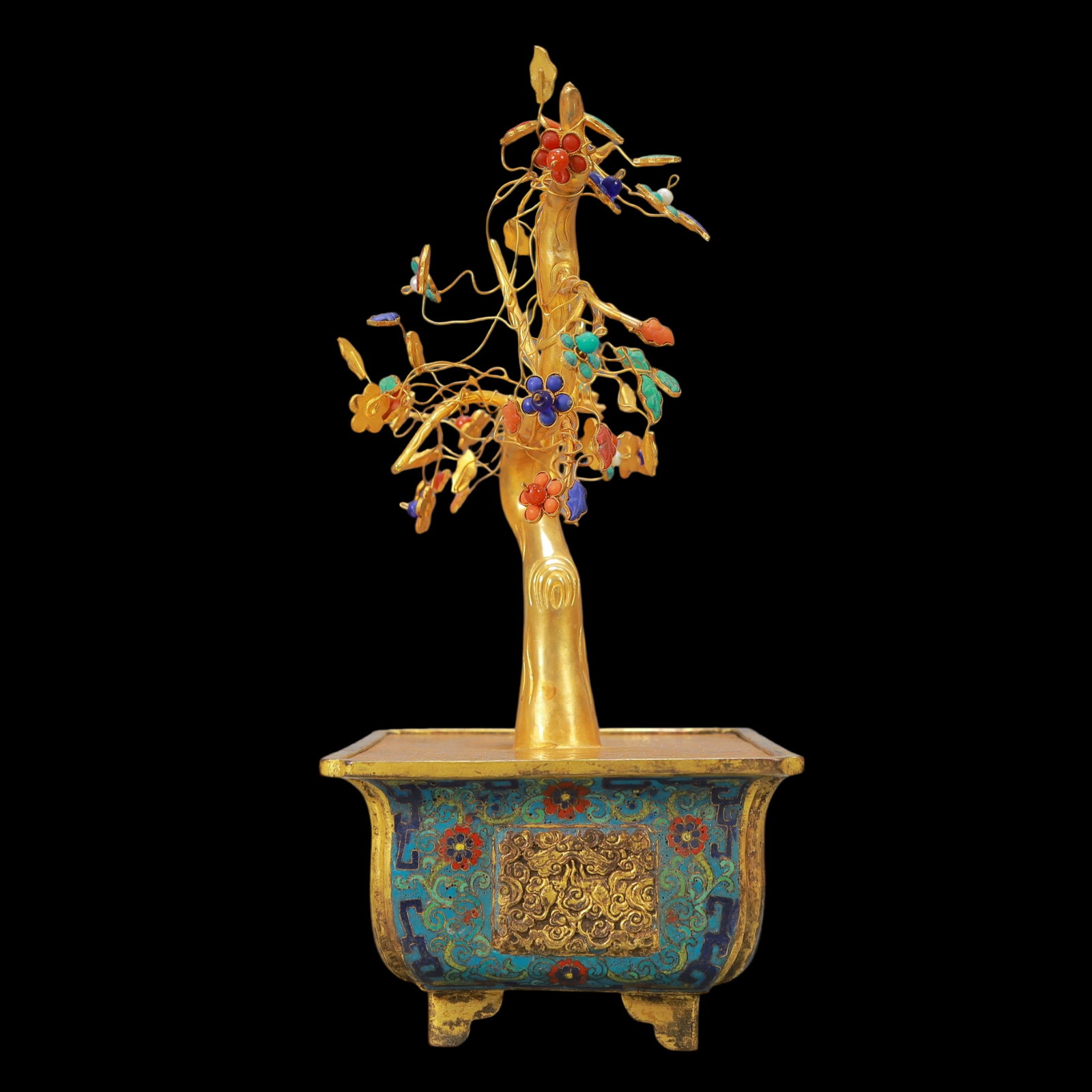 A Exquisite Cloisonne Lotus Pattern Ornament - 5