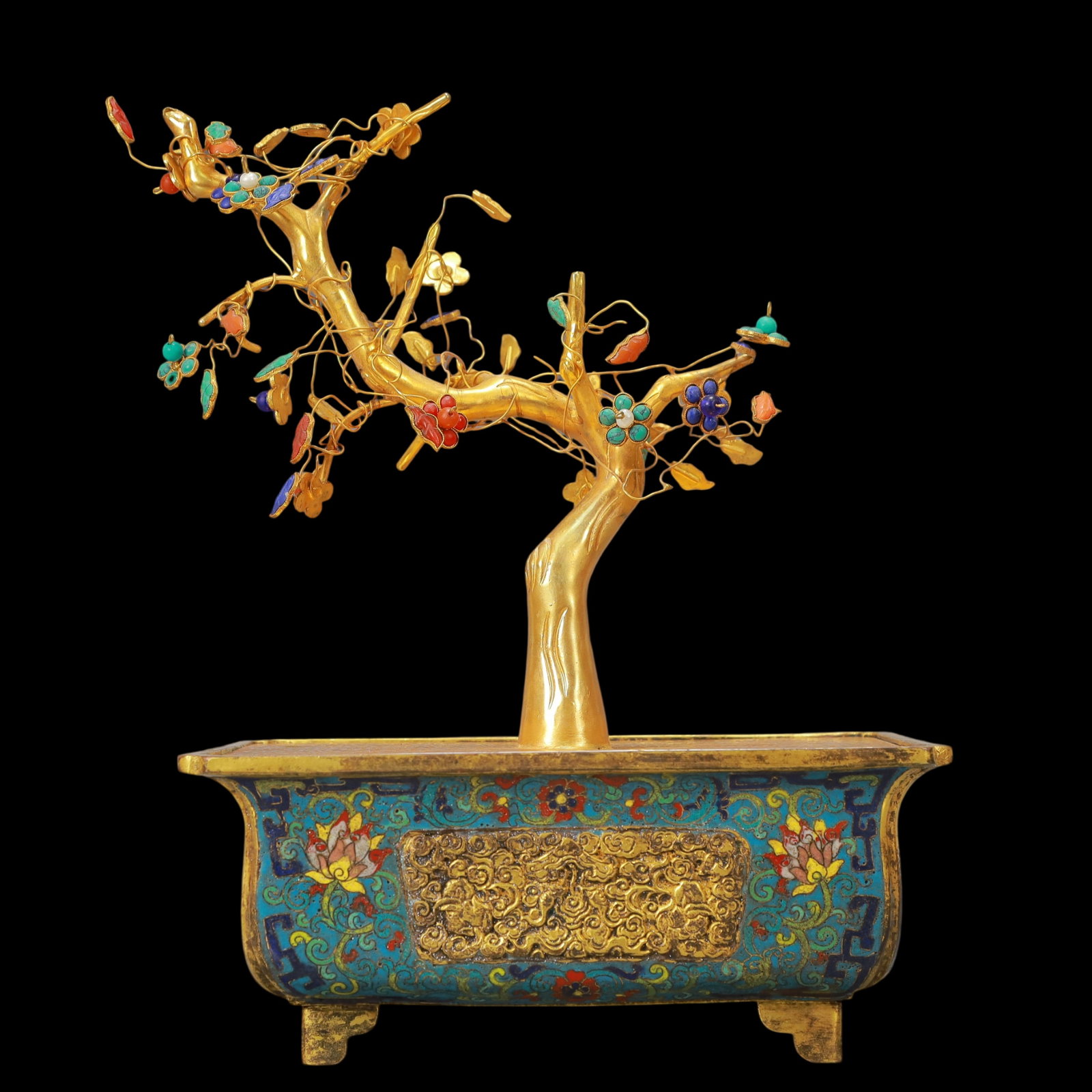 A Exquisite Cloisonne Lotus Pattern Ornament - 7