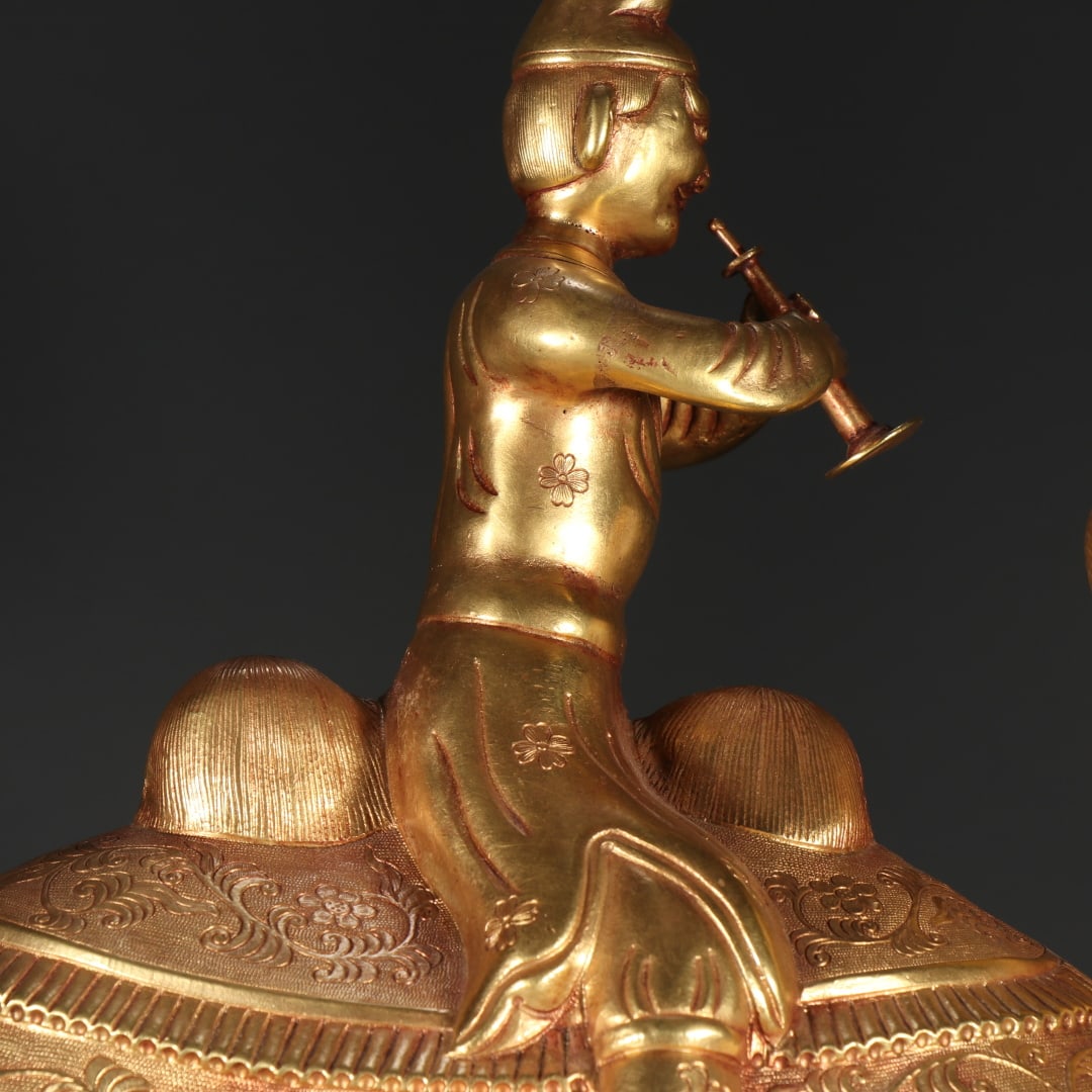 An Exquisite Gilt Bronze Camel Ornament - 6