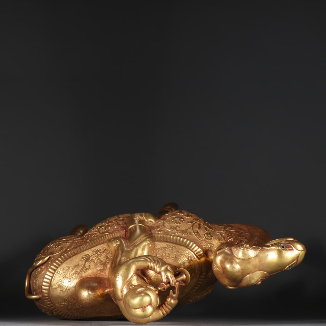 An Exquisite Gilt Bronze Camel Ornament - 8