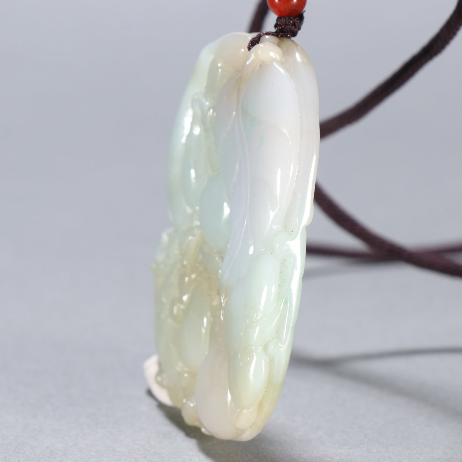 An Exquisite Jadeite Chi-Dragon Pattern Brand - 3