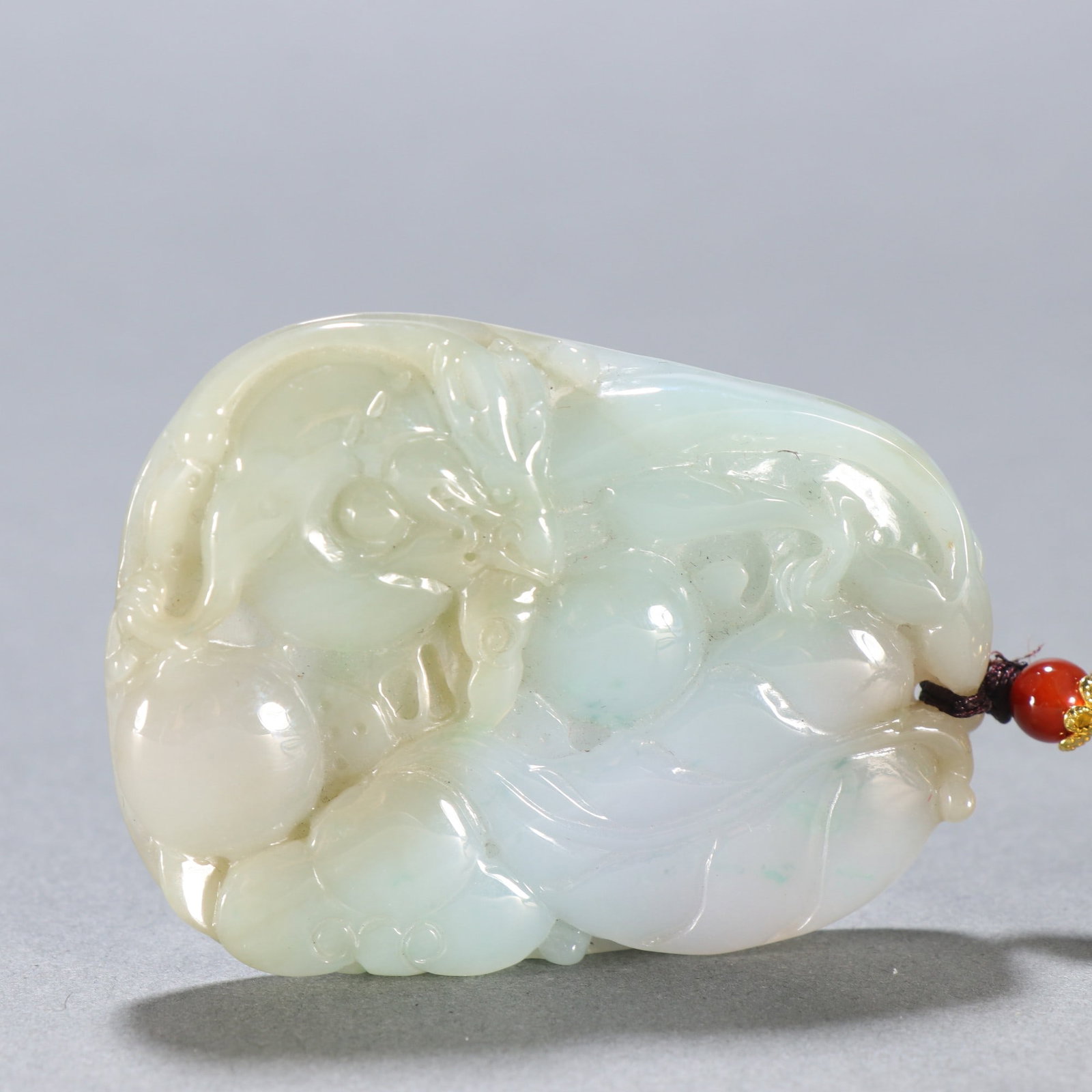 An Exquisite Jadeite Chi-Dragon Pattern Brand - 7