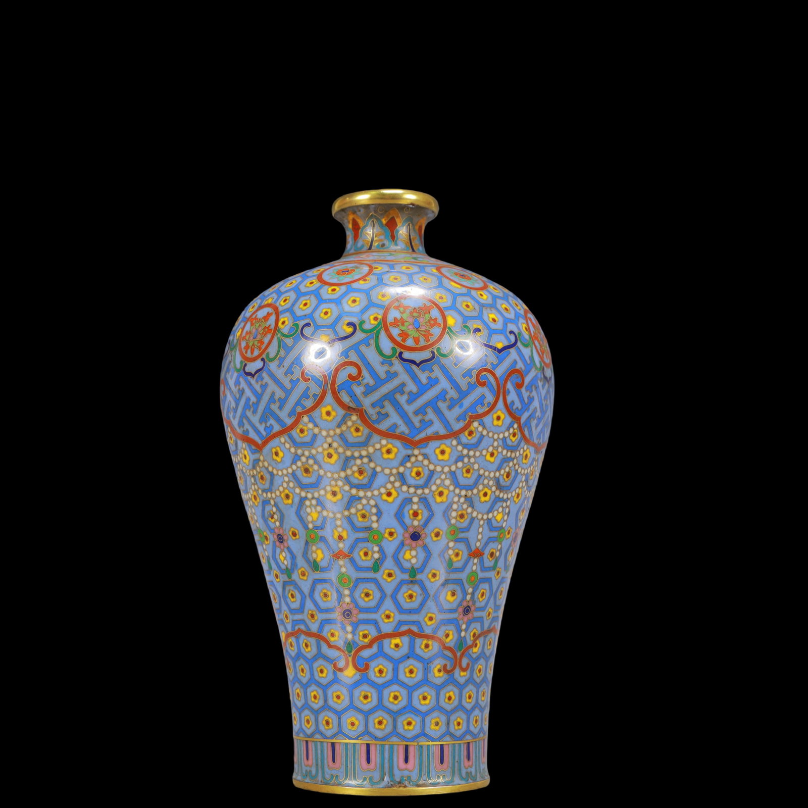 An Exquisite Cloisonne Flower Pattern Vase - 3