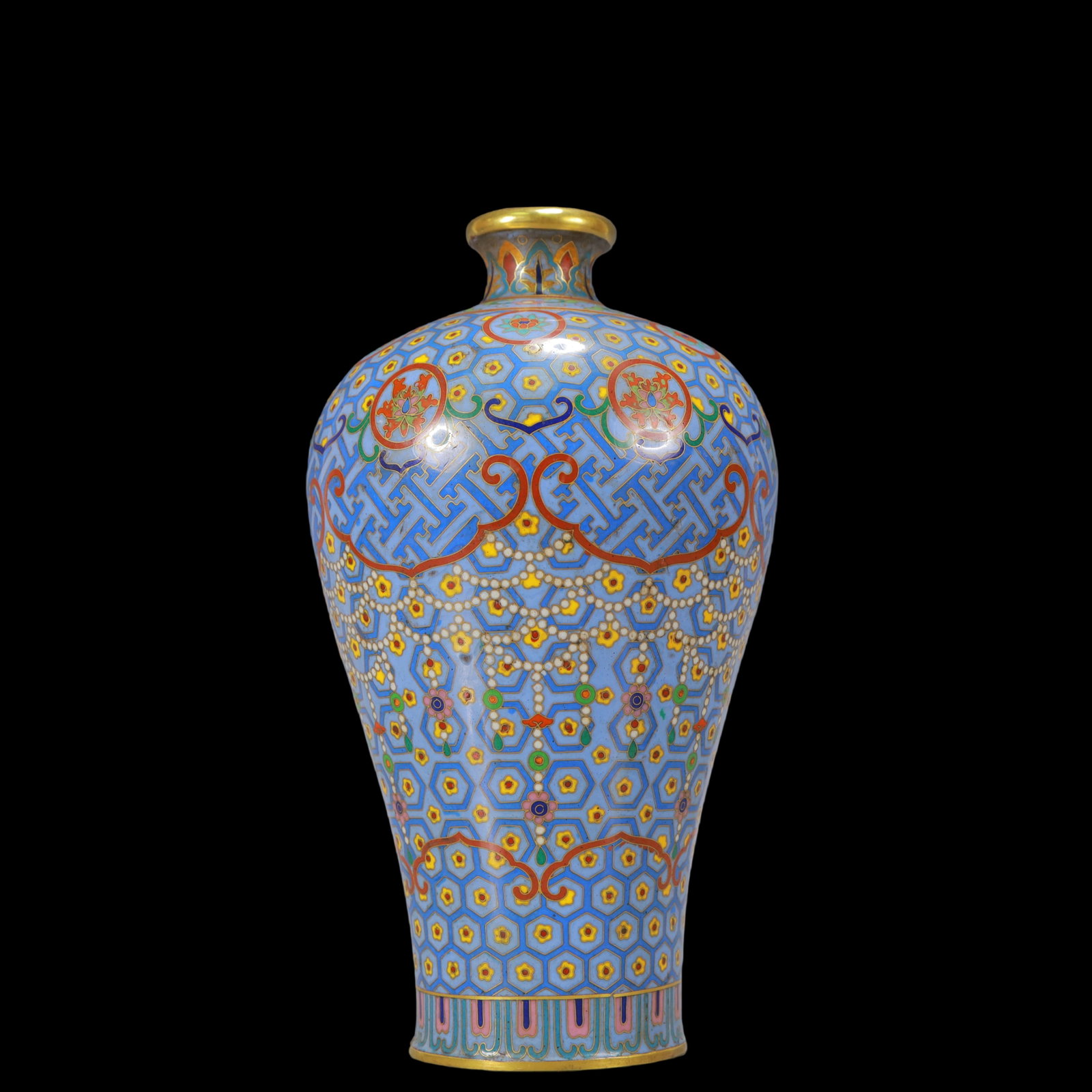 An Exquisite Cloisonne Flower Pattern Vase - 4