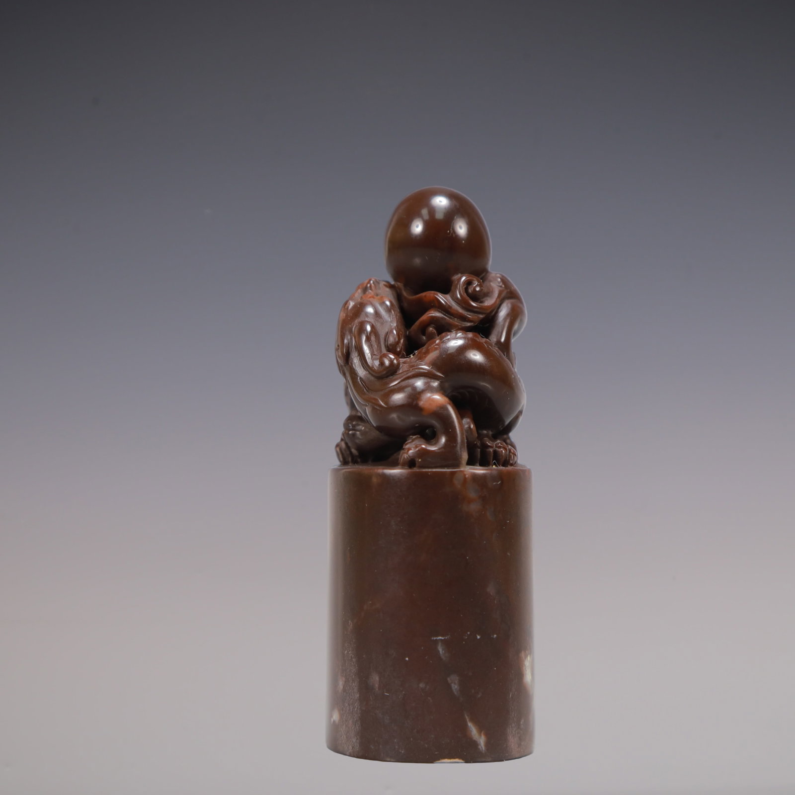 A Exquisite Shoushan Stone Auspicious Beast Seal - 6