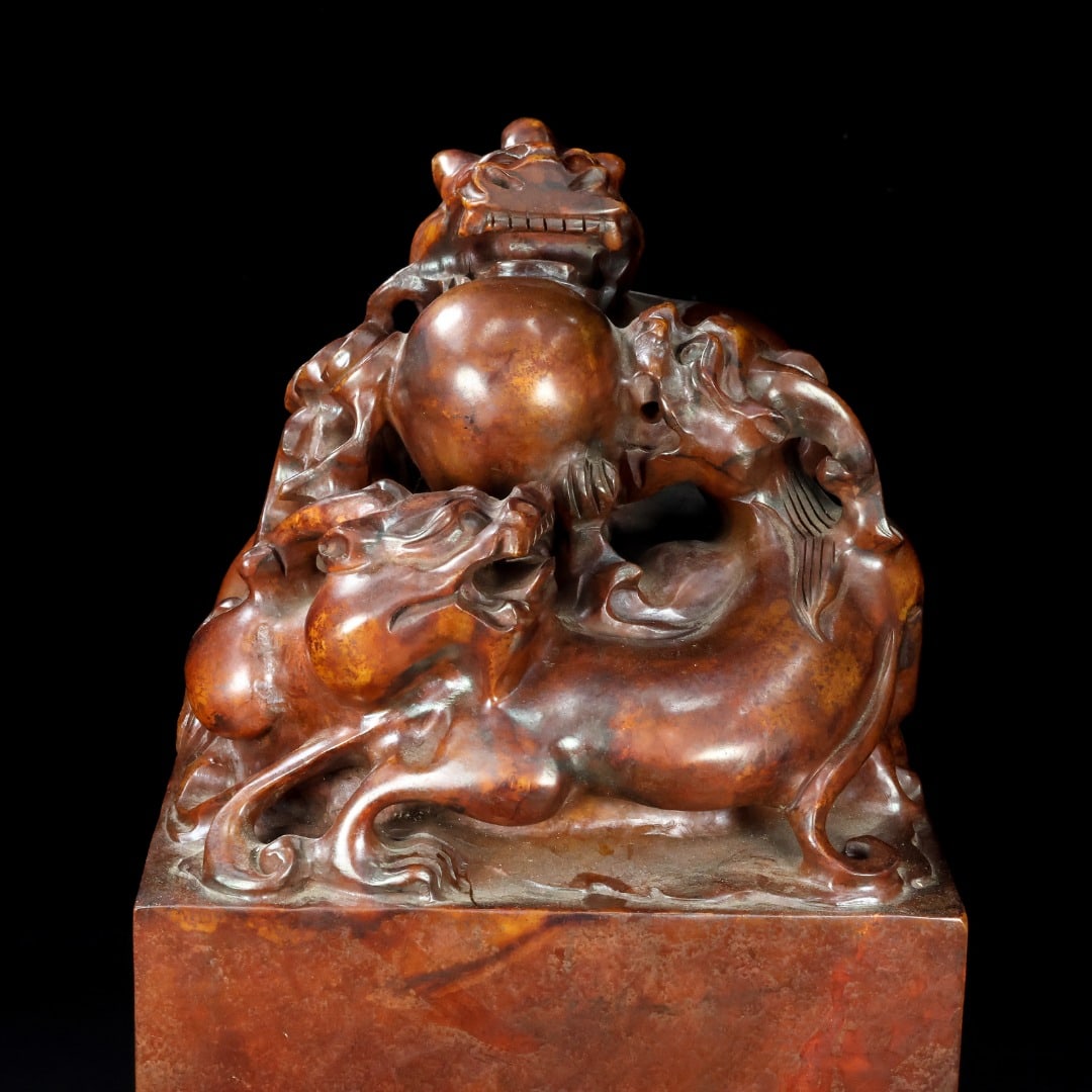 An Exquisite White Jade Auspicious Beast Seal - 2