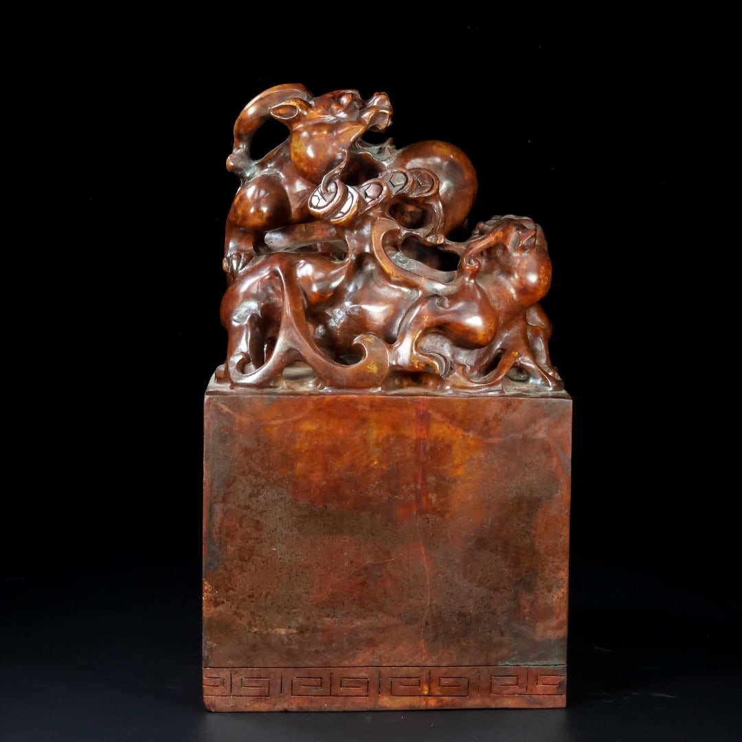 An Exquisite White Jade Auspicious Beast Seal - 4