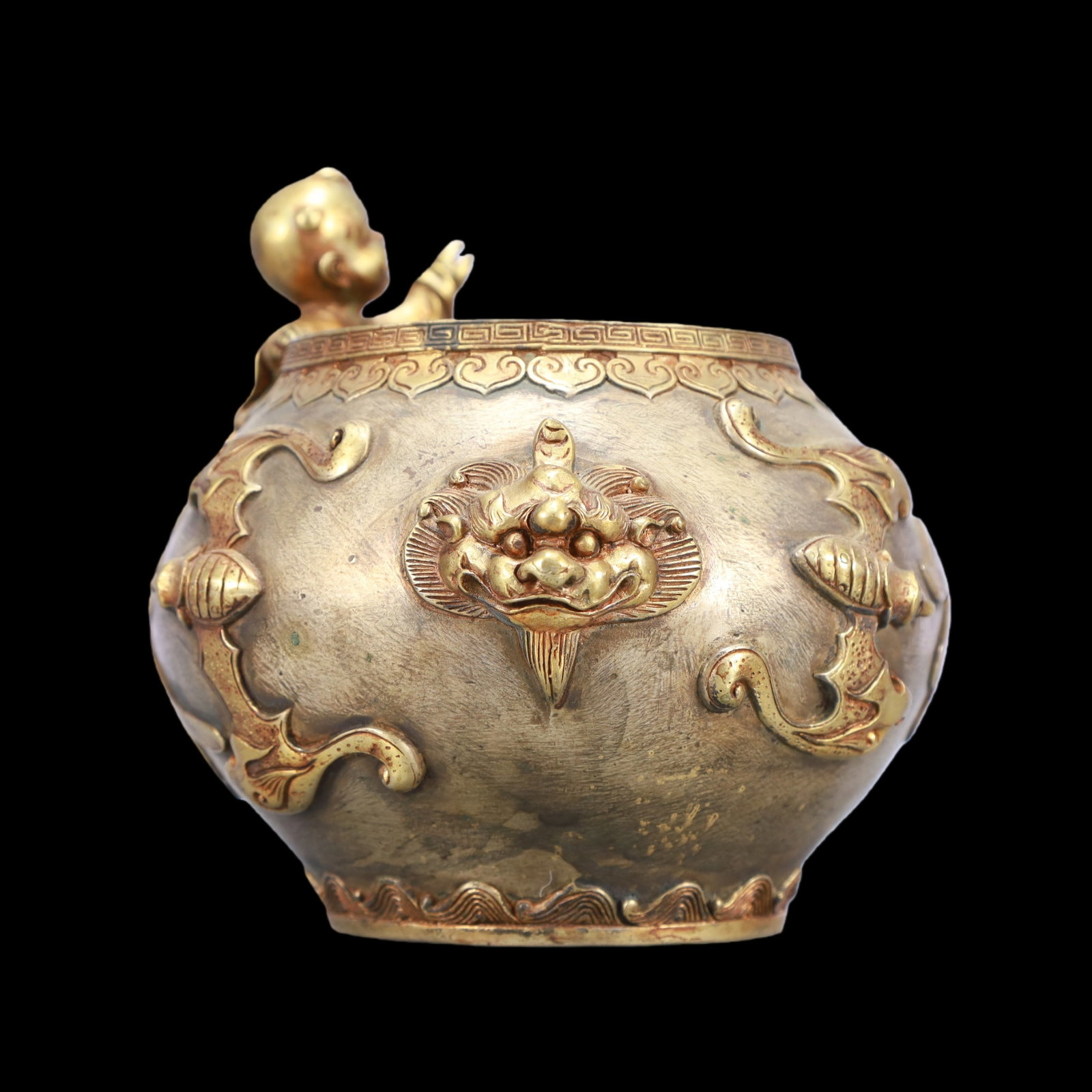 A Exquisite Gilt Silver Double-Ears Jar - 2