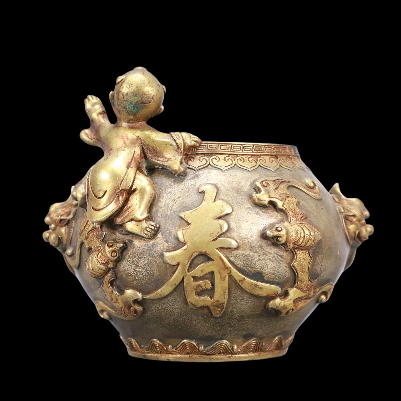 A Exquisite Gilt Silver Double-Ears Jar - 3