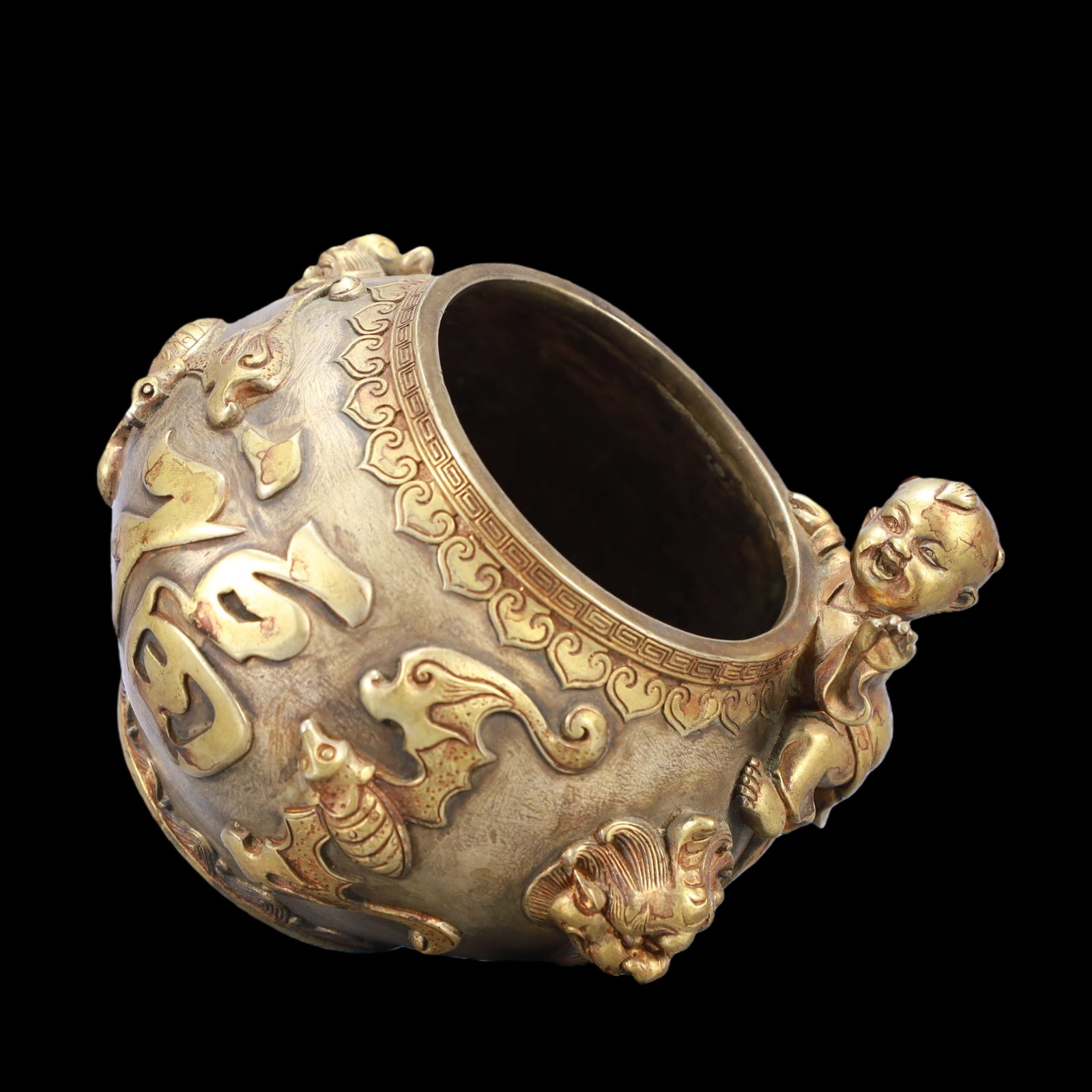 A Exquisite Gilt Silver Double-Ears Jar - 5