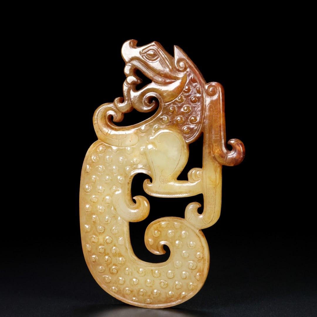 An Exquisite White Jade Dragon Pattern Ornament - 4