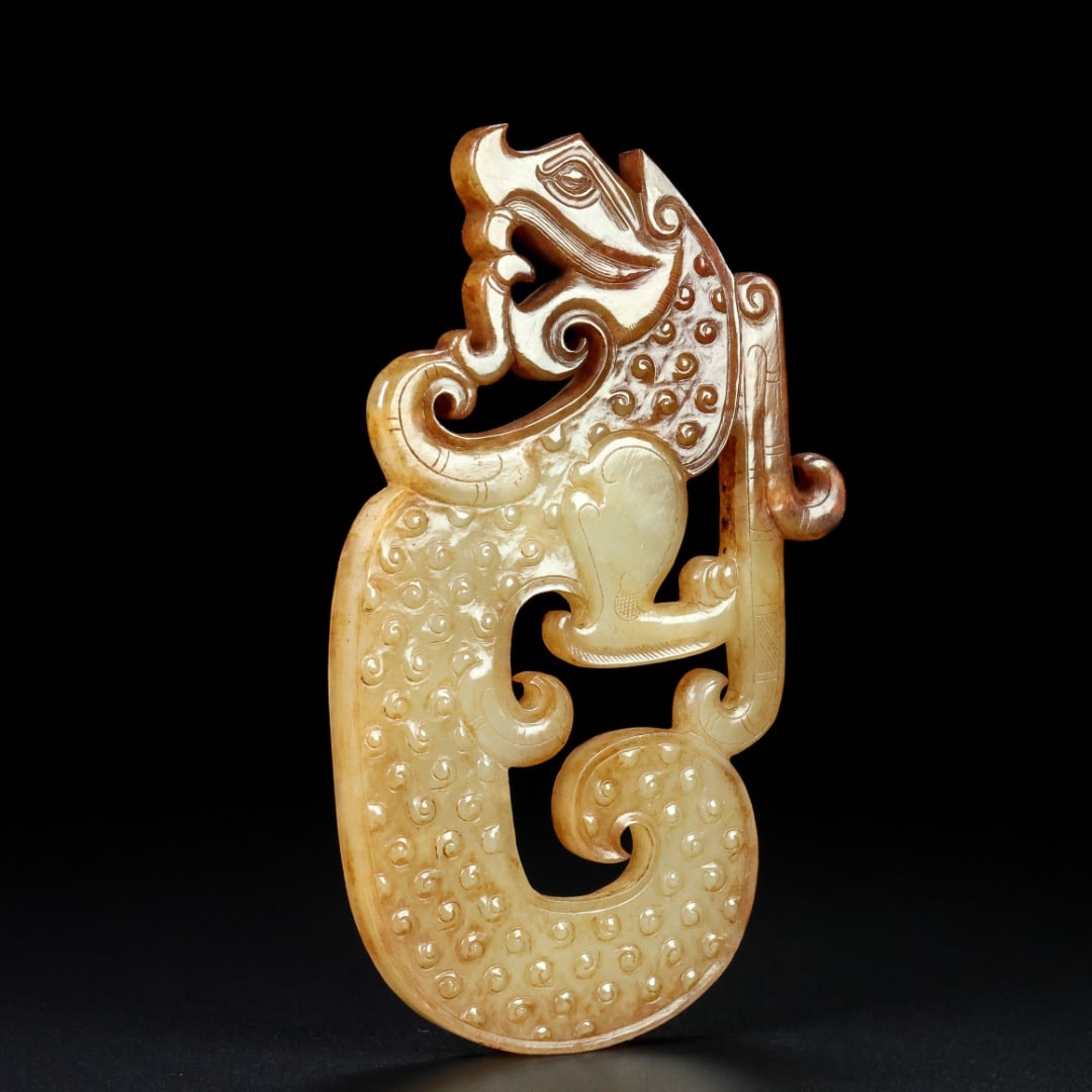 An Exquisite White Jade Dragon Pattern Ornament - 5