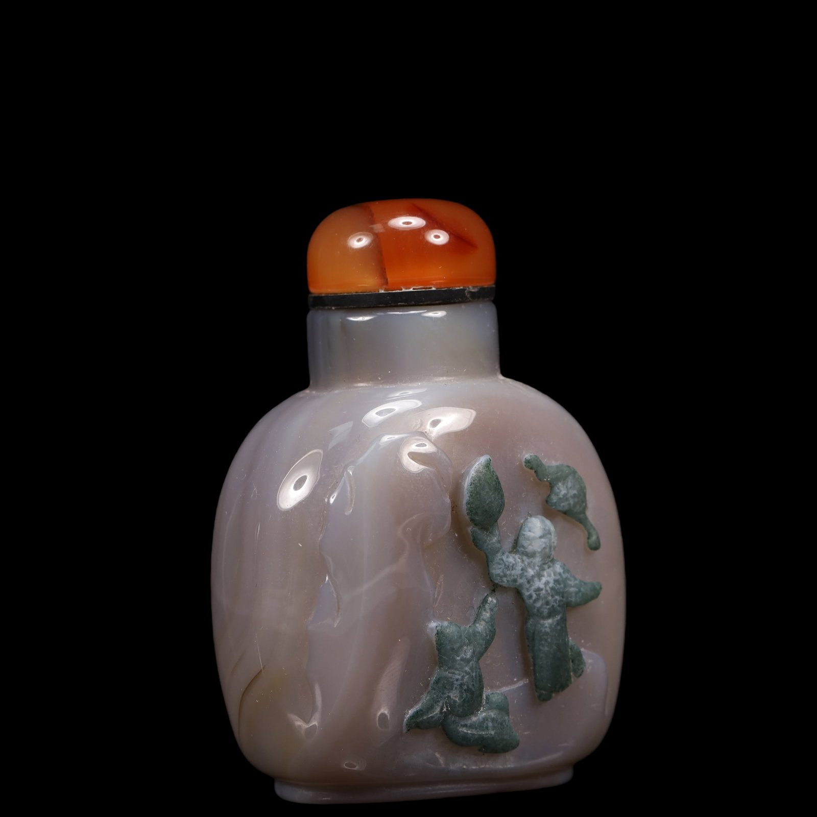 An Exquisite Agate Character and Story Pattern Snuff Bottle - 3