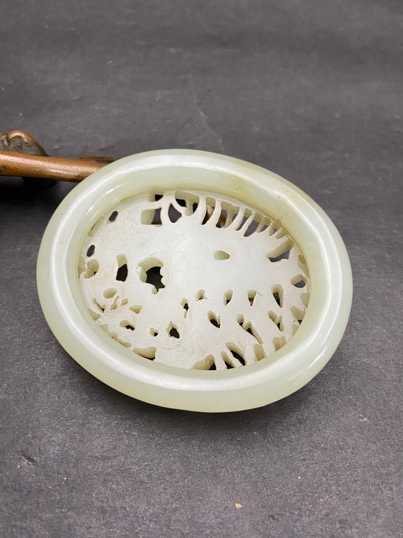 An Exquisite White Jade Phoenix Pattern Ornament - 6