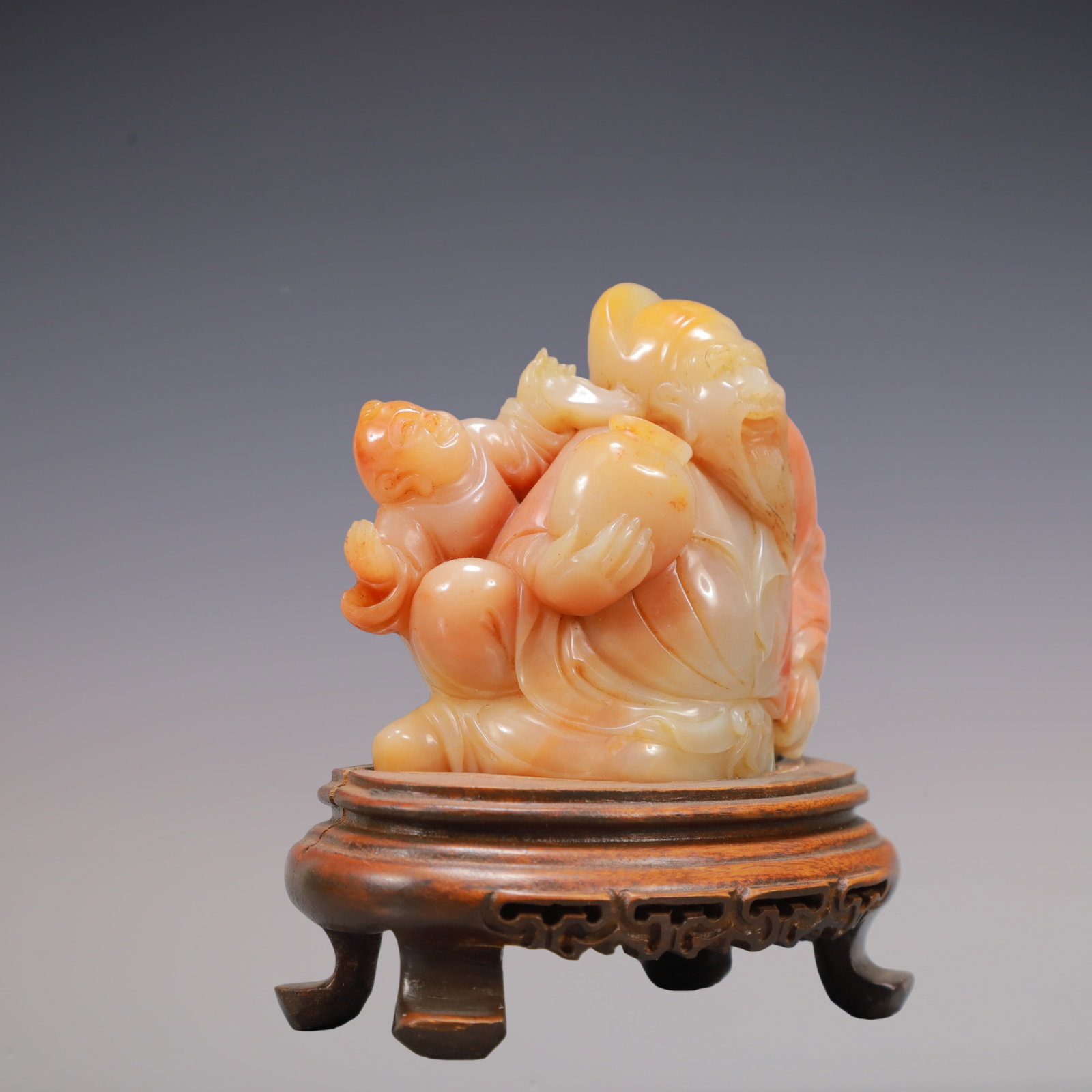 A Exquisite Shoushan Stone Figures Ornament - 3