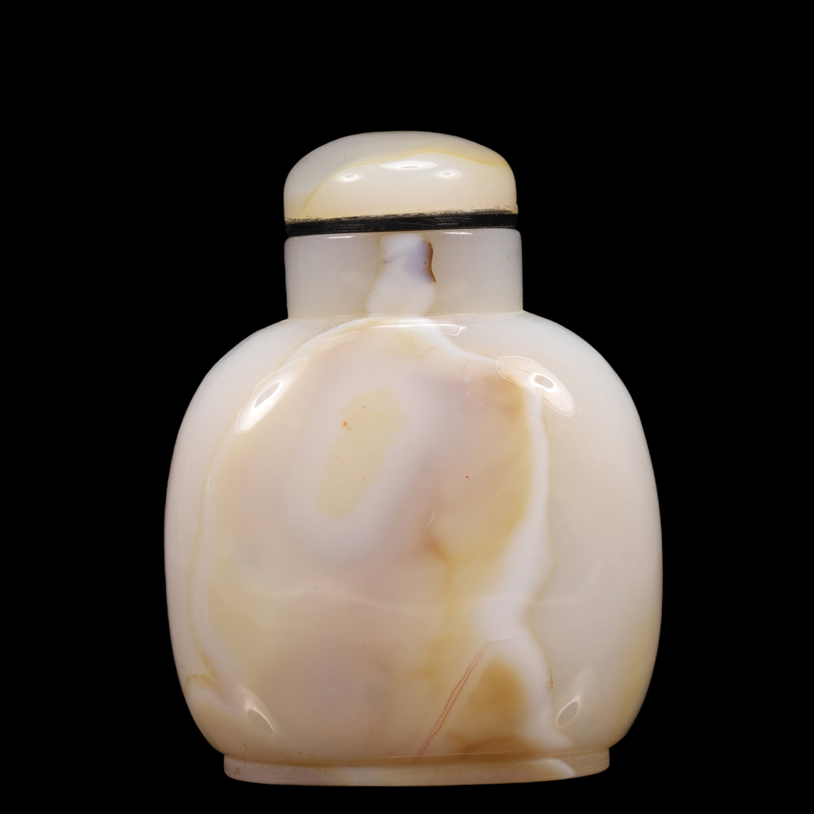 An Exquisite Agate Fowl Pattern Snuff Bottle - 5
