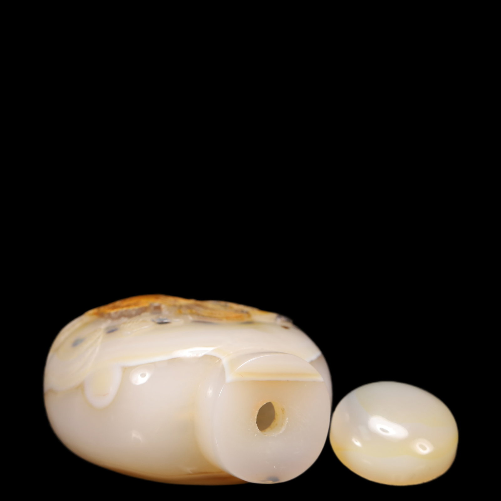 An Exquisite Agate Fowl Pattern Snuff Bottle - 8