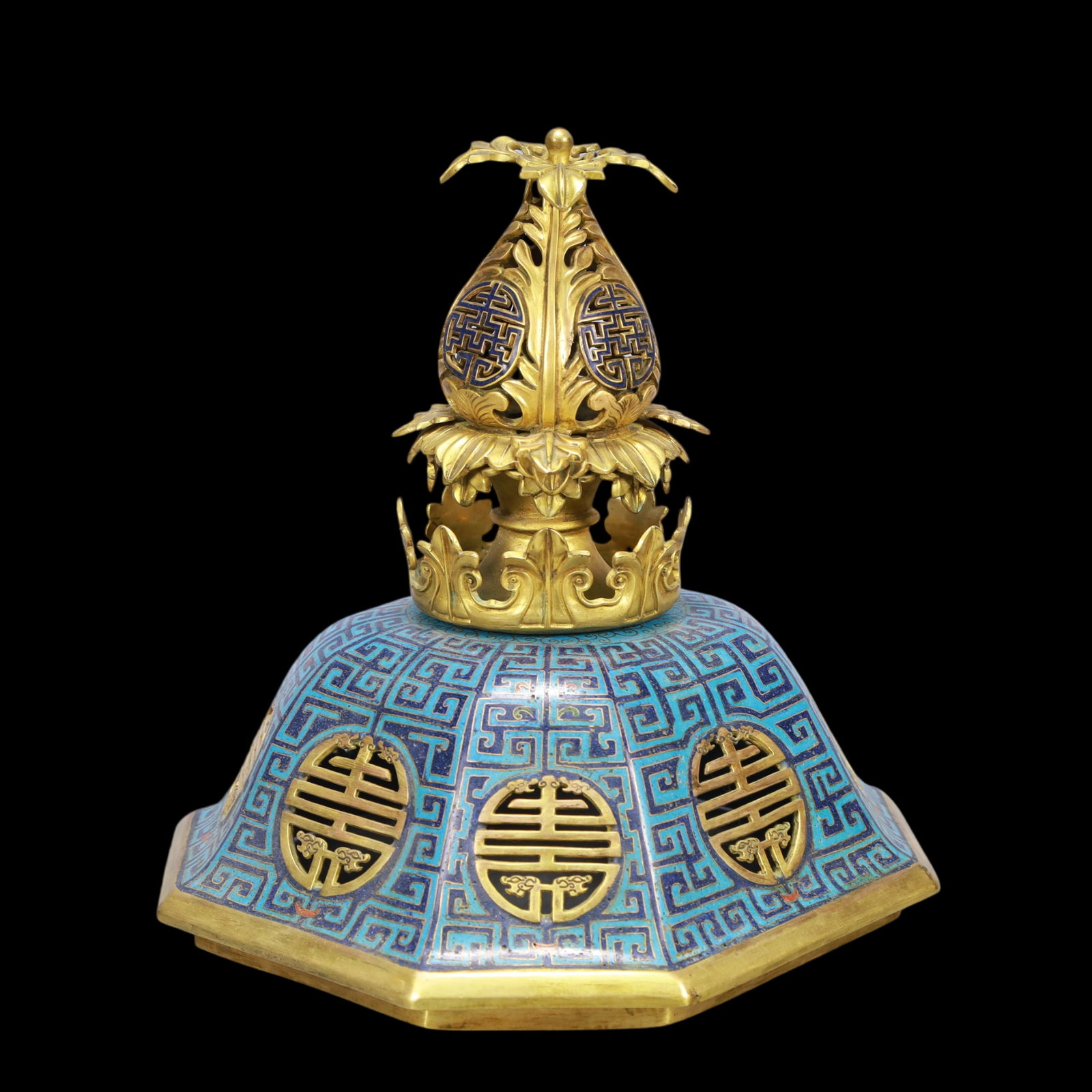 A Exquisite Cloisonne Flower Pattern Double-Ears Censer - 8